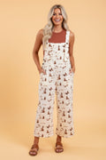 Western Adjustable Buttoned Strap Dungaree Jumpsuit - Rooted & Reckless Co.