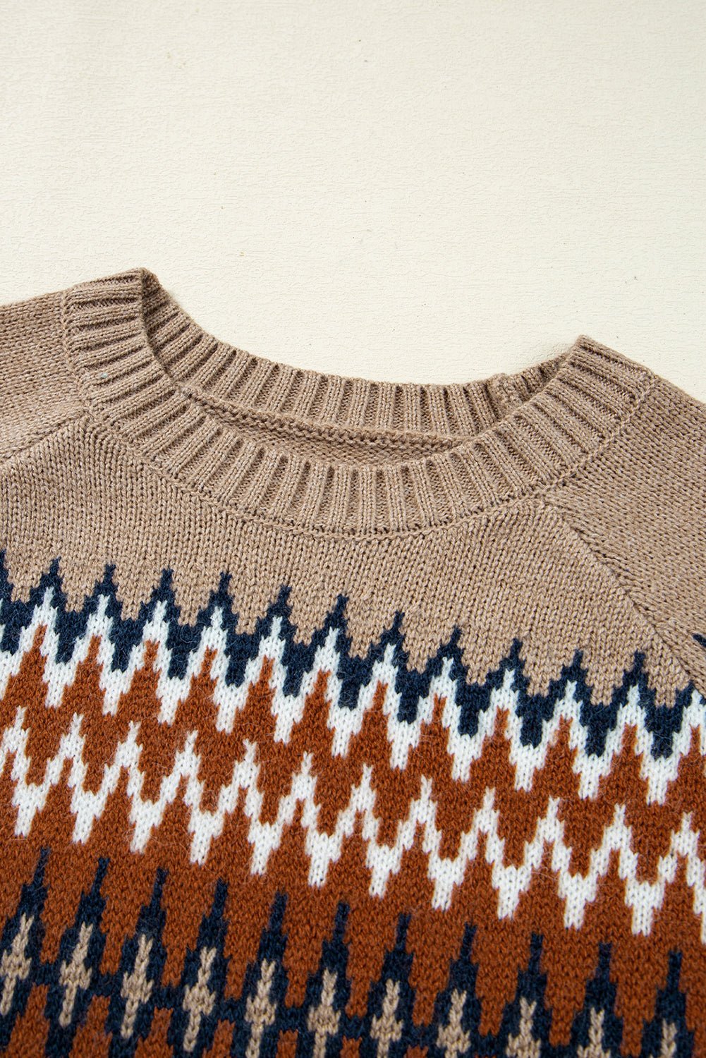 Western Aztec Geometric Colorblock Crewneck Sweater - Rooted & Reckless Co.