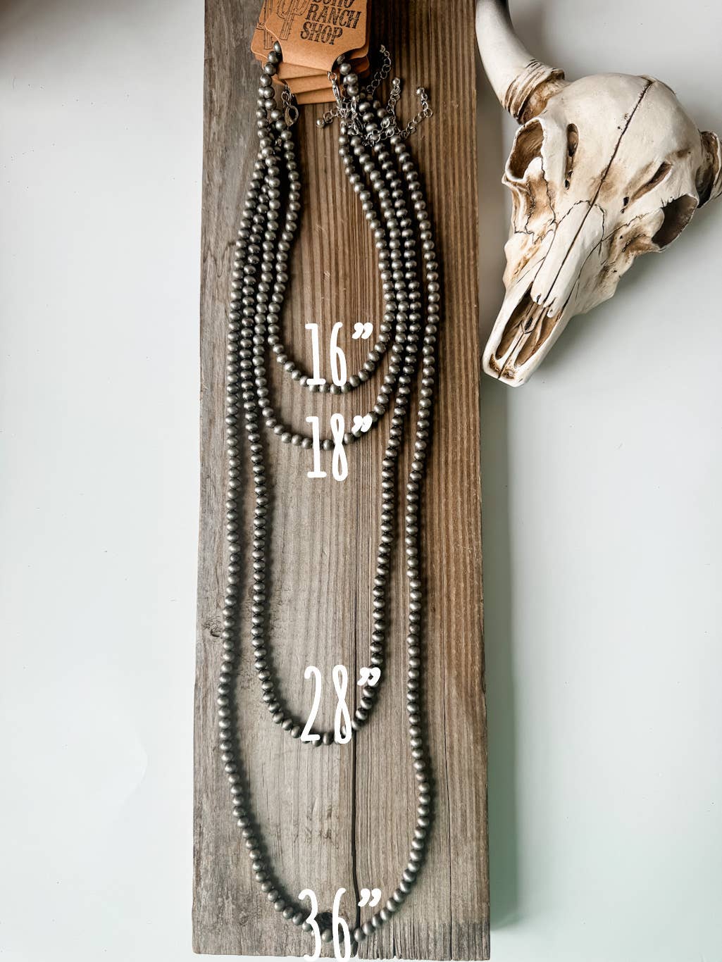 Western Bead Necklace 16” 18” 28” 36” - Rooted & Reckless Co.