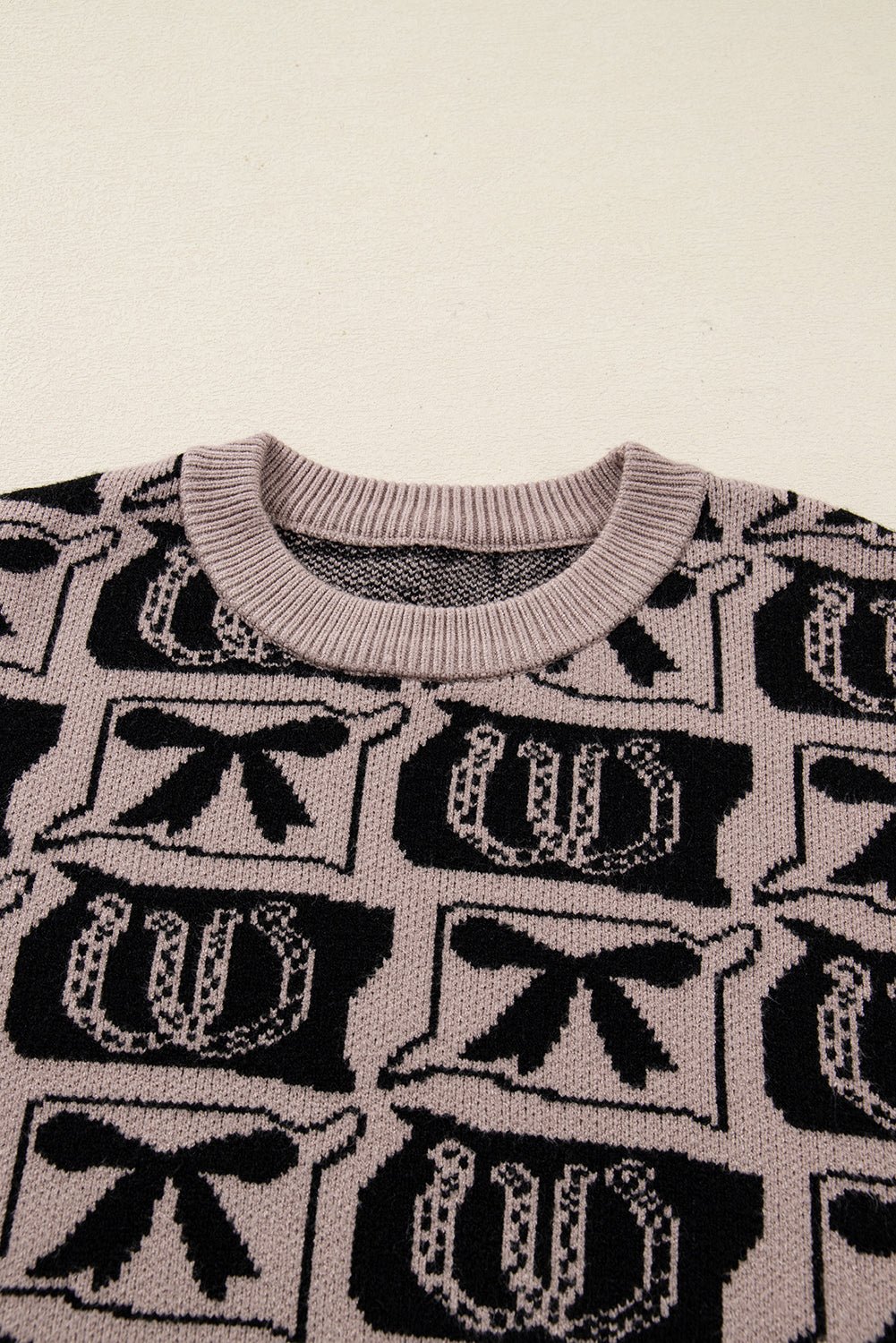 Western Bows & Horseshoes Drop Shoulder Sweater - Rooted & Reckless Co.