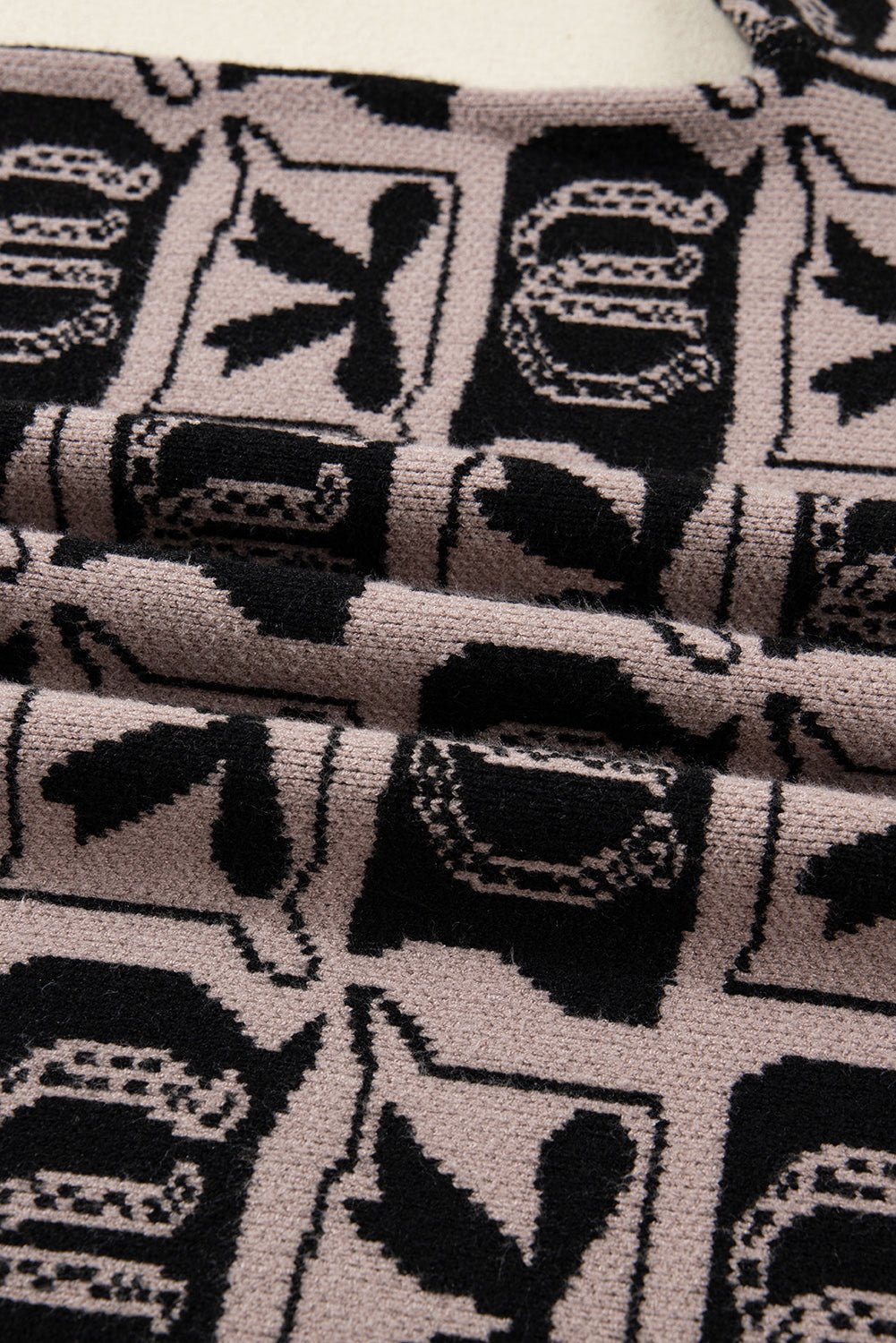 Western Bows & Horseshoes Drop Shoulder Sweater - Rooted & Reckless Co.