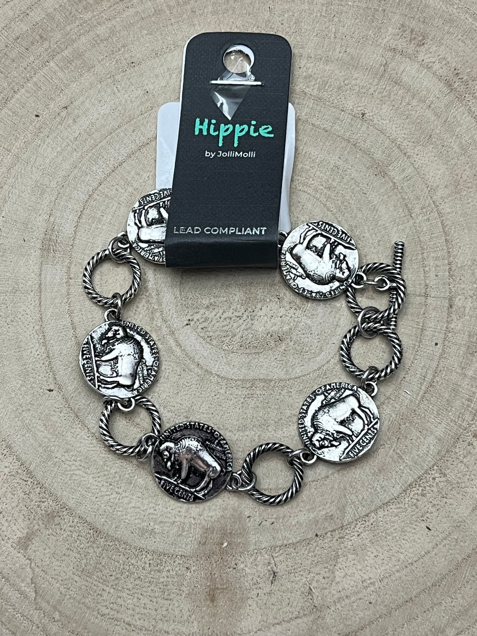Western Buffalo Coin Toggle Bracelet - Rooted & Reckless Co.