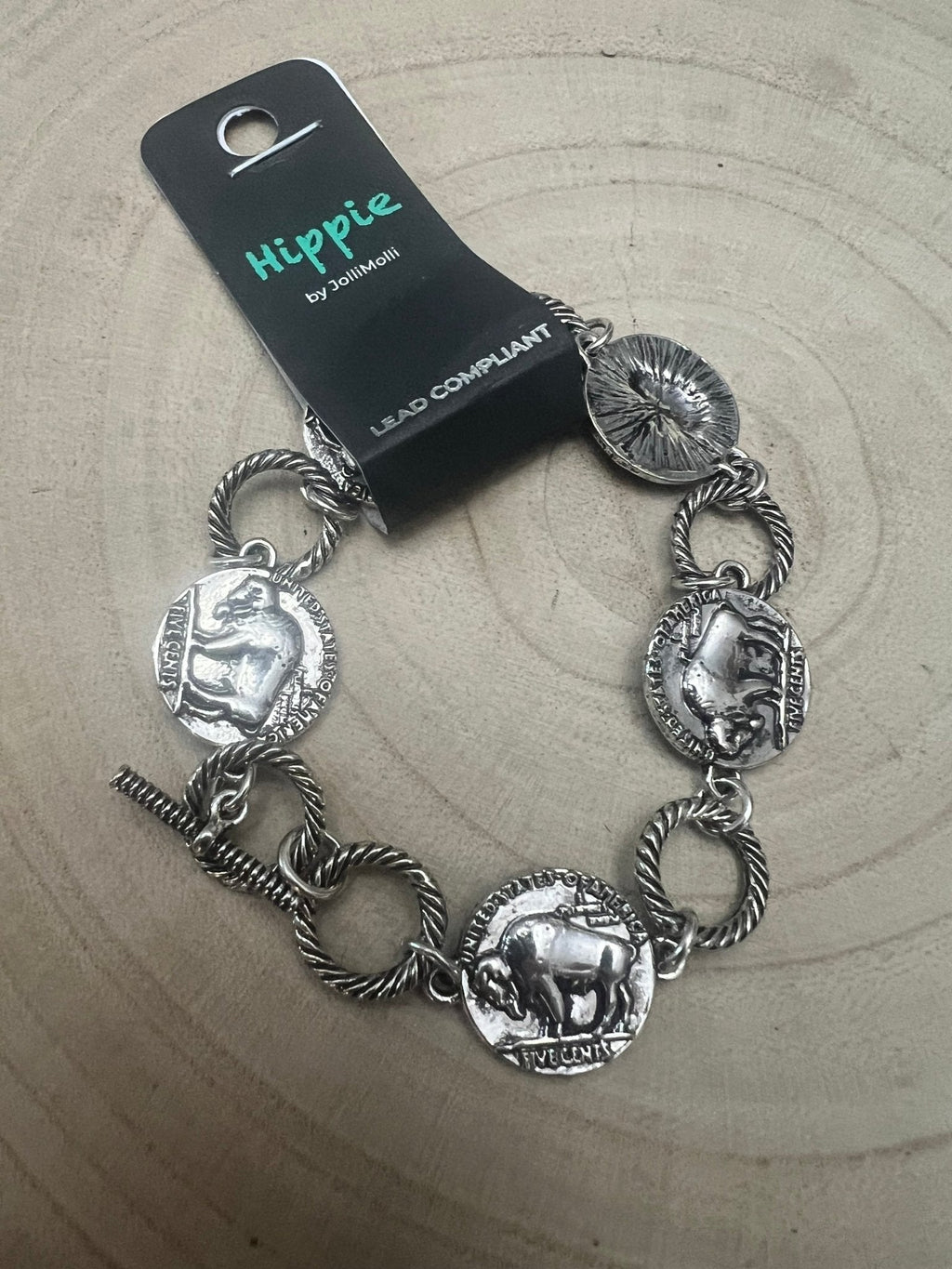 Western Buffalo Coin Toggle Bracelet - Rooted & Reckless Co.