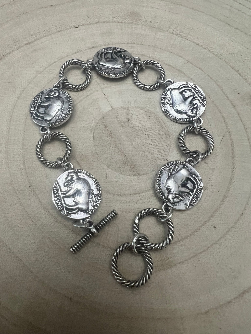 Western Buffalo Coin Toggle Bracelet - Rooted & Reckless Co.
