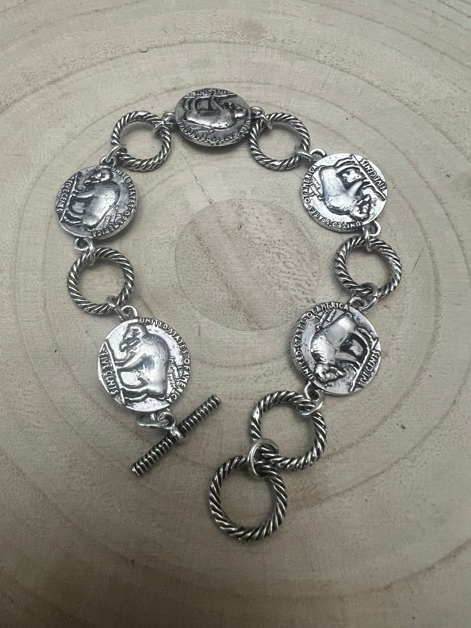Western Buffalo Coin Toggle Bracelet - Rooted & Reckless Co.