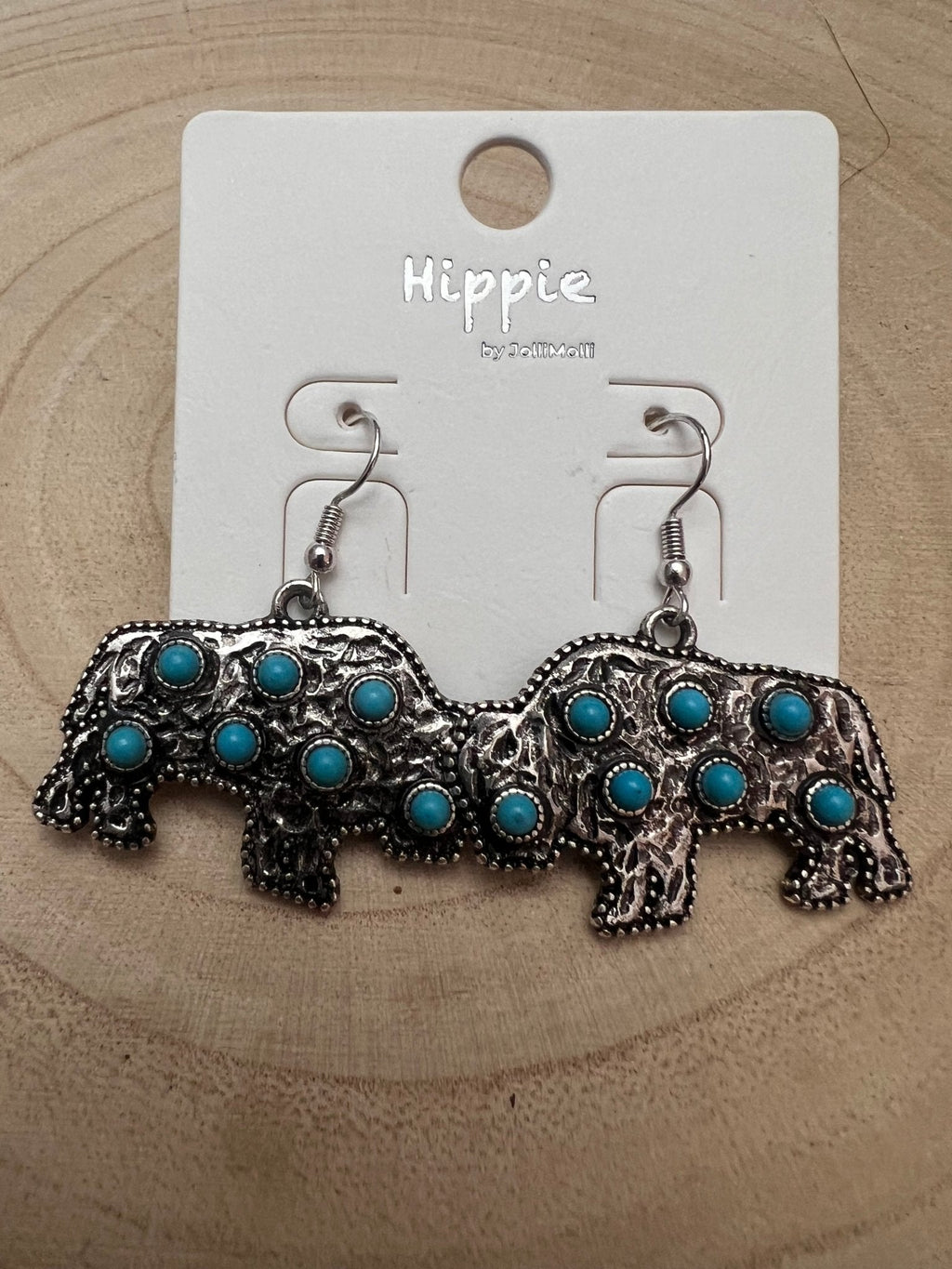 Western Buffalo Faux White Buffalo Stone Dangle Earrings — 1½" Drop - Rooted & Reckless Co.