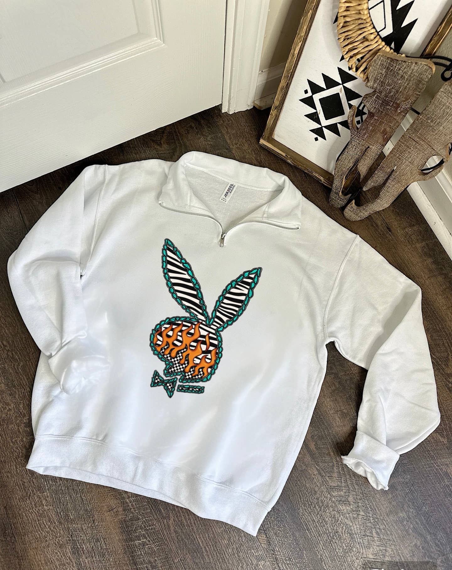 Western Bunny Quarter Zip - Rooted & Reckless Co.