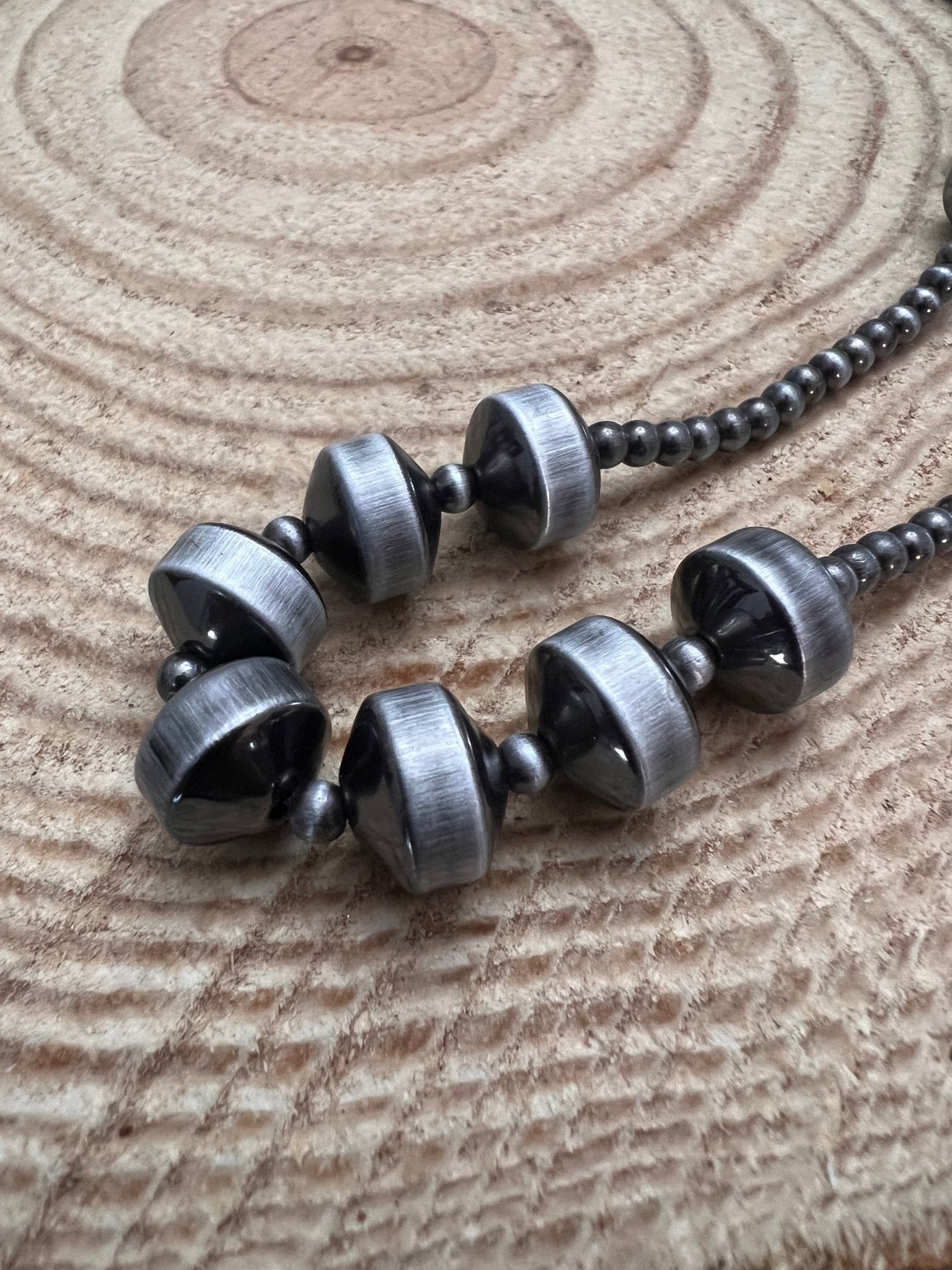 Western Burnished Faux Pearl & Rondelle Necklace — 30 Inch (with 3" Extender) - Rooted & Reckless Co.