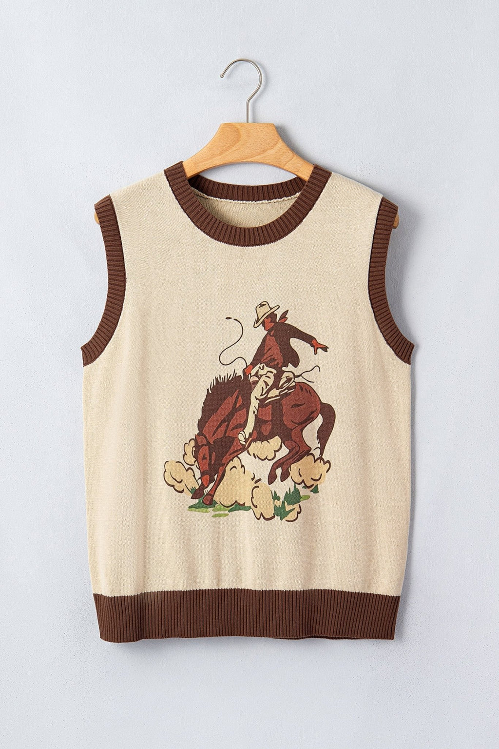 Western Colorblock Sleeveless Knit Vest - Rooted & Reckless Co.