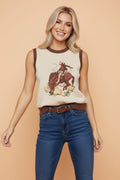 Western Colorblock Sleeveless Knit Vest - Rooted & Reckless Co.