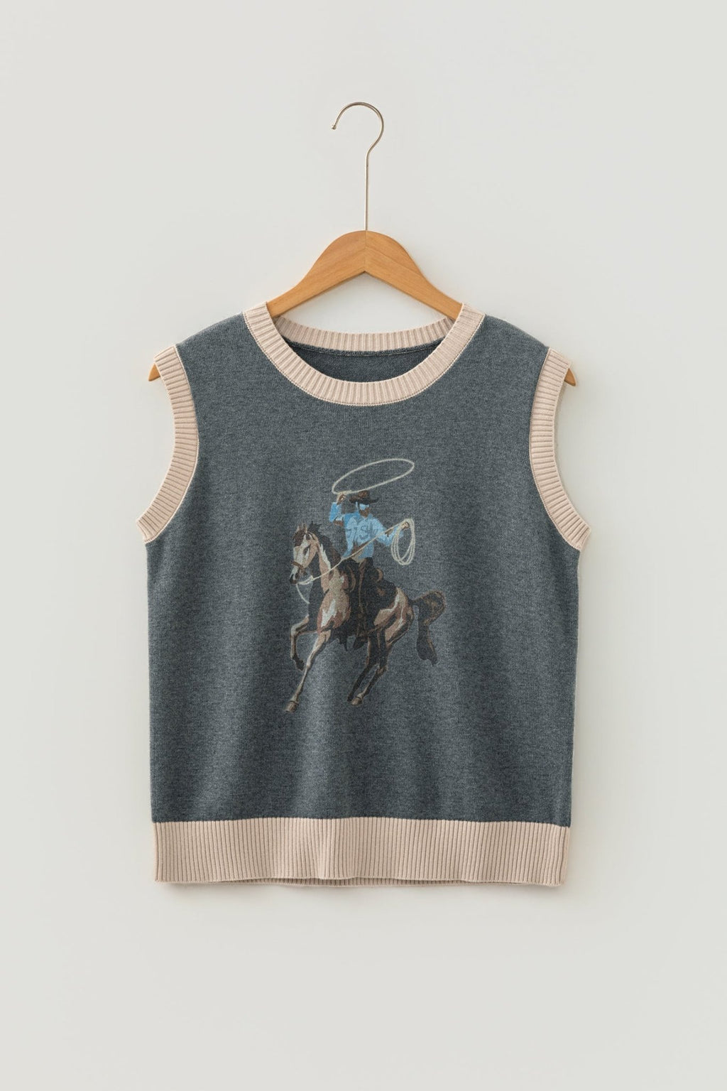 Western Colorblock Sleeveless Knit Vest - Rooted & Reckless Co.