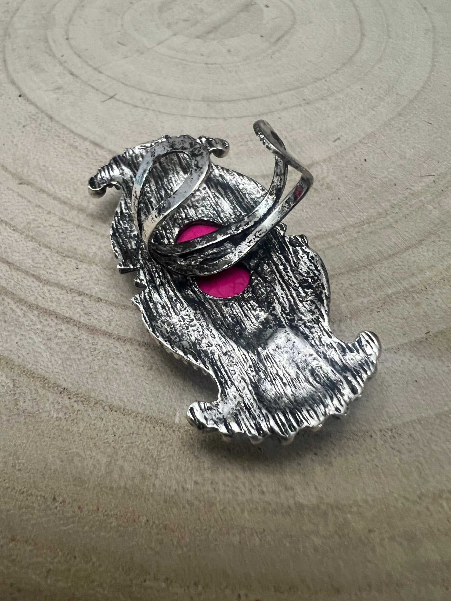 Western Concho Adjustable Ring with Faux Pink Stone — Everyday Southwestern Hand Statement - Rooted & Reckless Co.