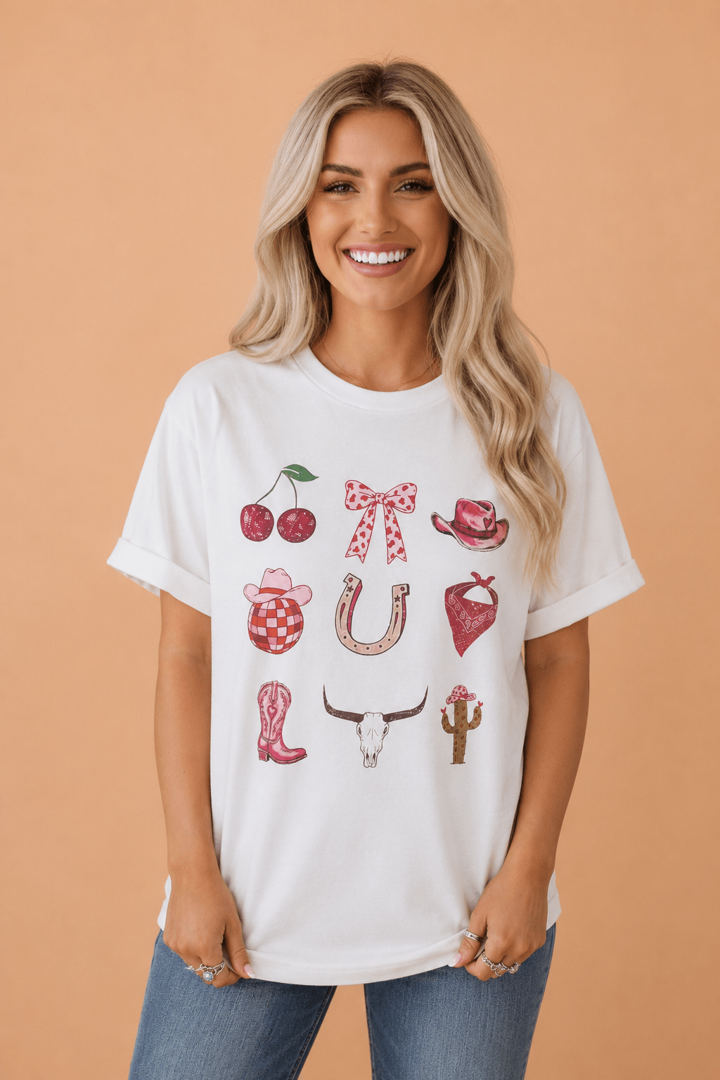 Western Coquette Cowgirl Short Sleeve Tee - Rooted & Reckless Co.