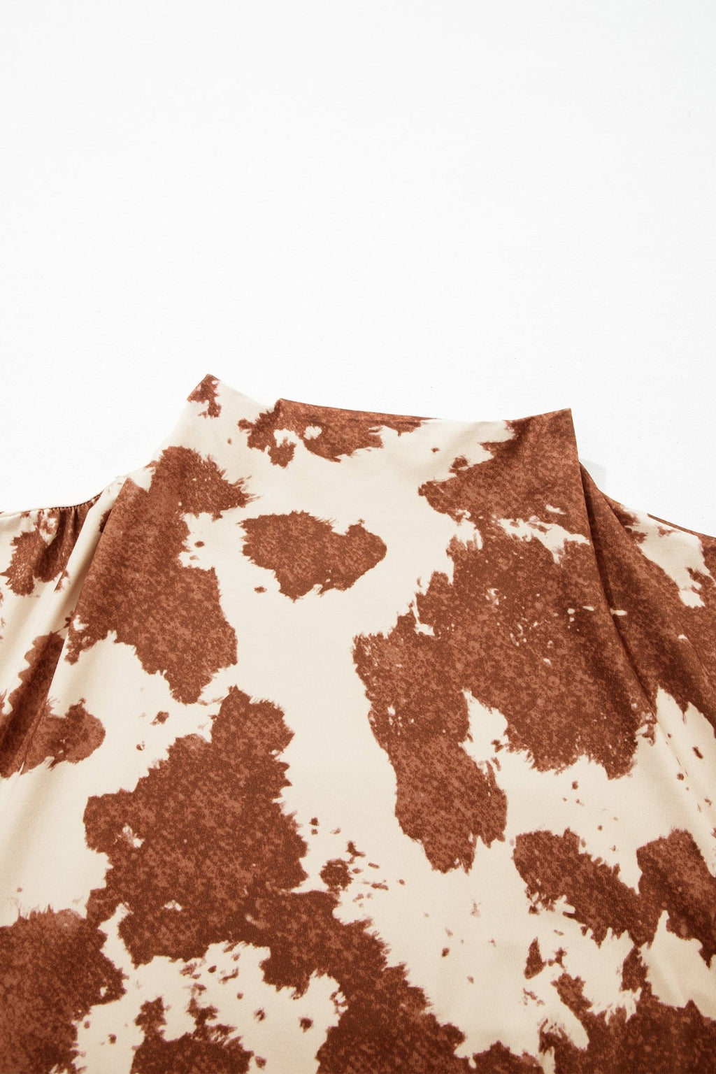 Western Cow Mock Neck Long Sleeve Top - Rooted & Reckless Co.