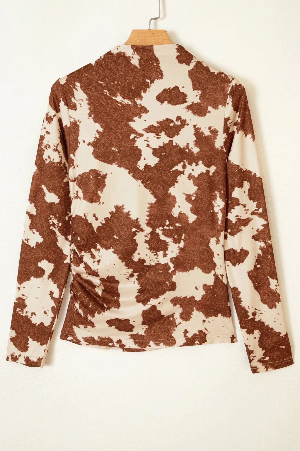 Western Cow Mock Neck Long Sleeve Top - Rooted & Reckless Co.