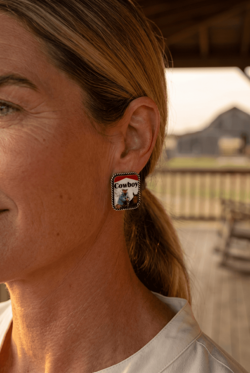Western Cowboy Cigarette Fashion Earrings — Petite 1" Western Statement - Rooted & Reckless Co.