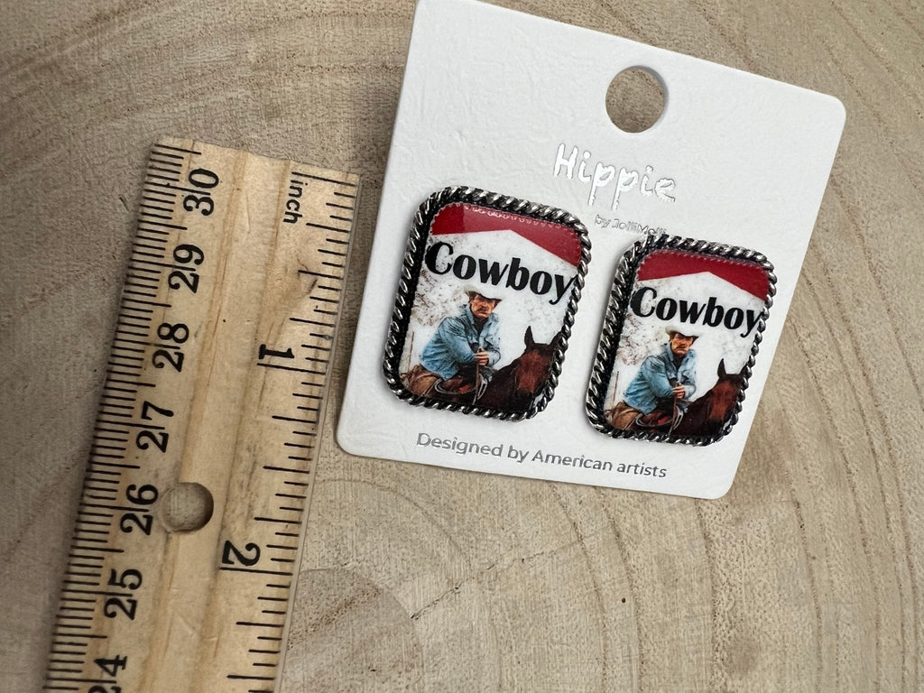 Western Cowboy Cigarette Fashion Earrings — Petite 1" Western Statement - Rooted & Reckless Co.
