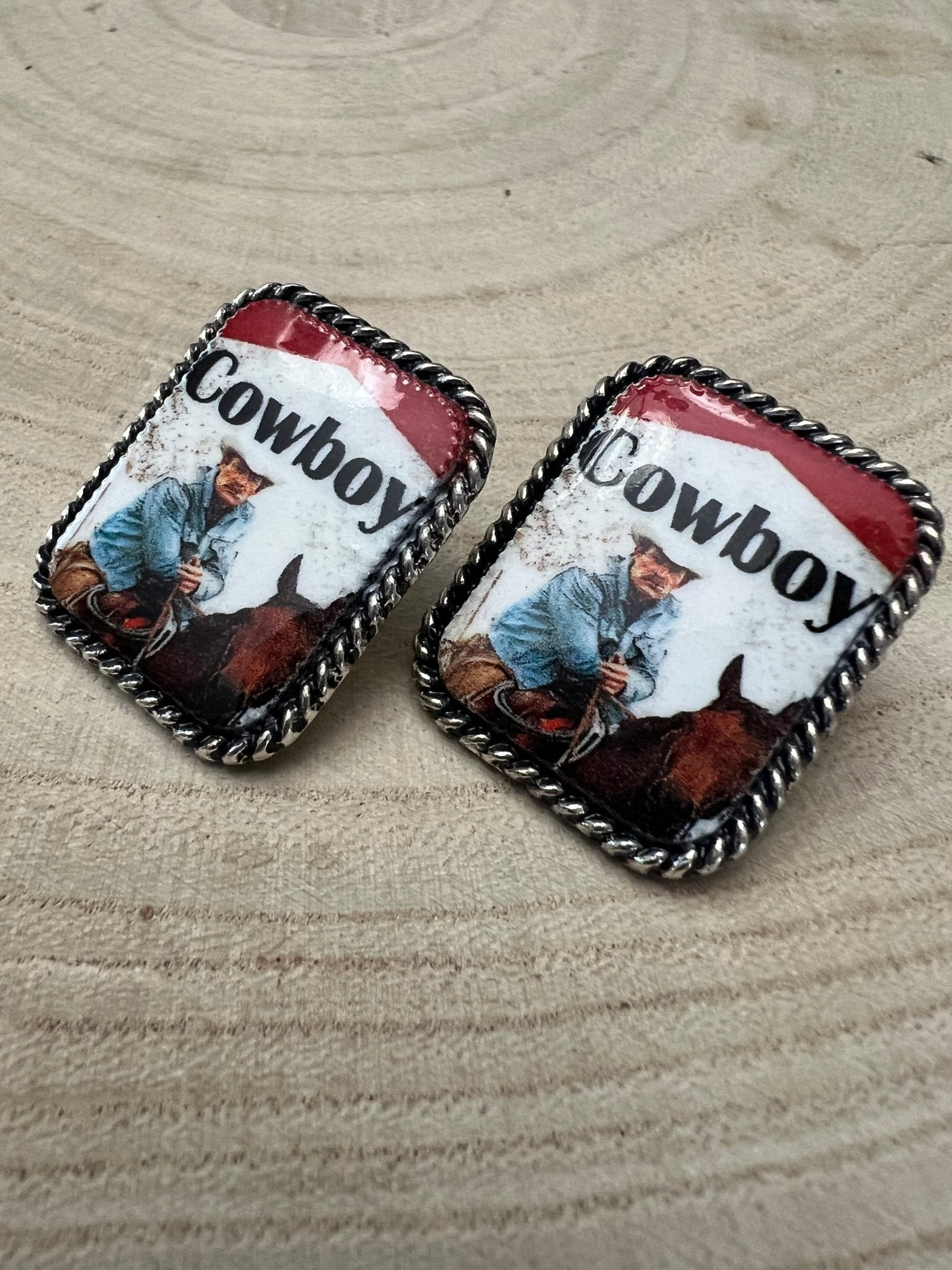 Western Cowboy Cigarette Fashion Earrings — Petite 1" Western Statement - Rooted & Reckless Co.