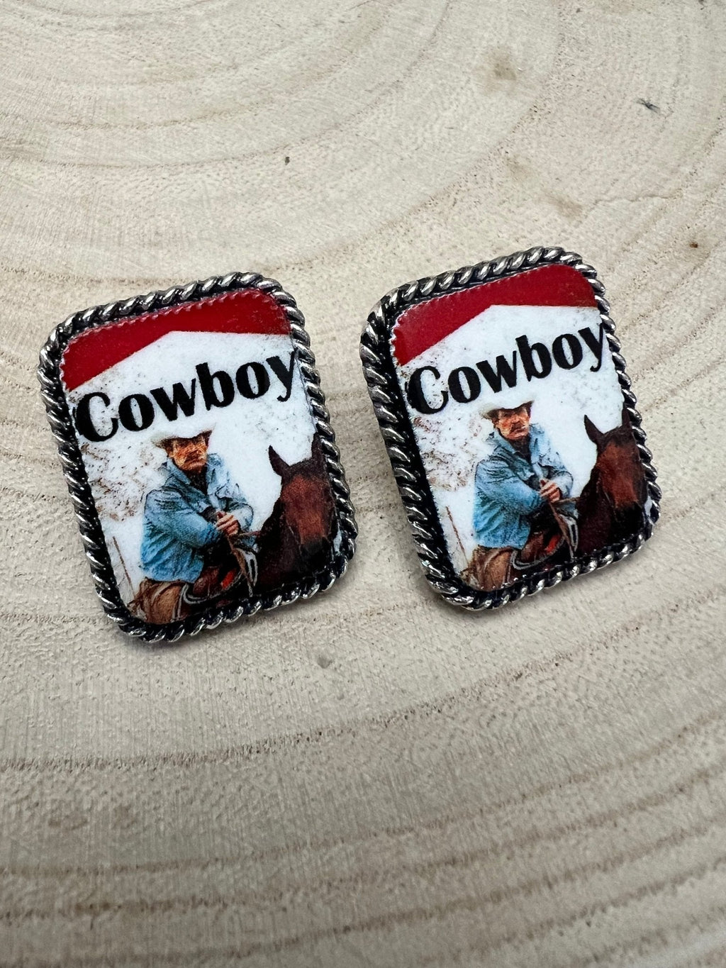 Western Cowboy Cigarette Fashion Earrings — Petite 1" Western Statement - Rooted & Reckless Co.