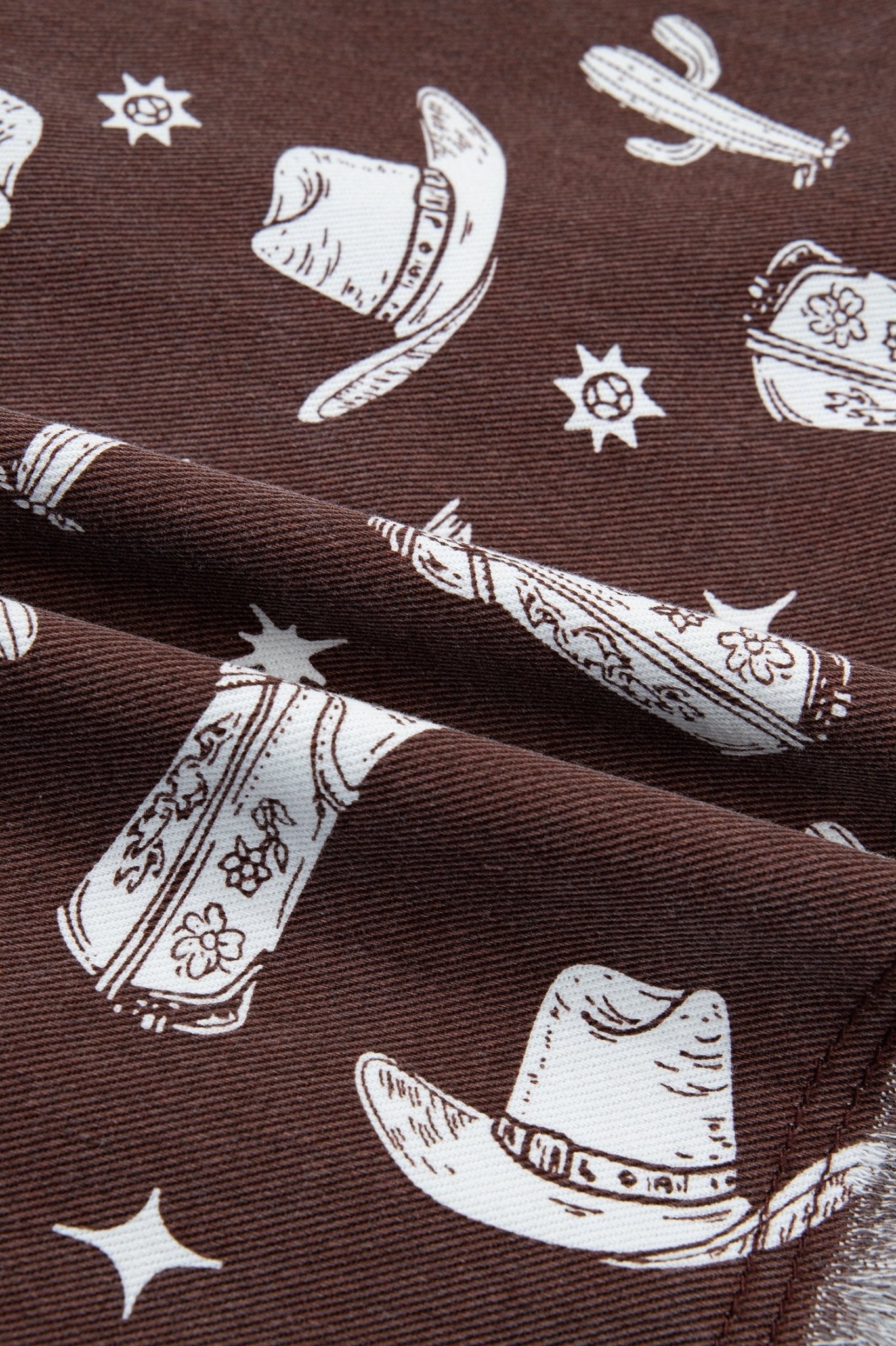 Western Cowgirl Cactus Raw Edge Denim Dress - Rooted & Reckless Co.