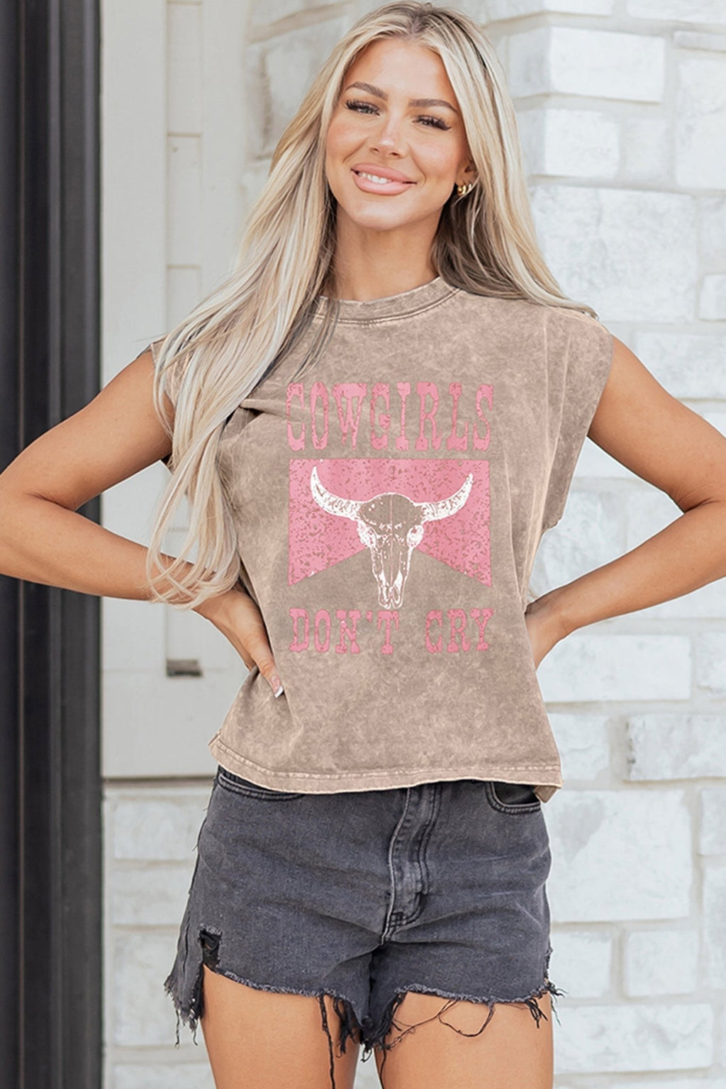 Western Cowgirls Don't Cry Graphic Tank Top - Rooted & Reckless Co.
