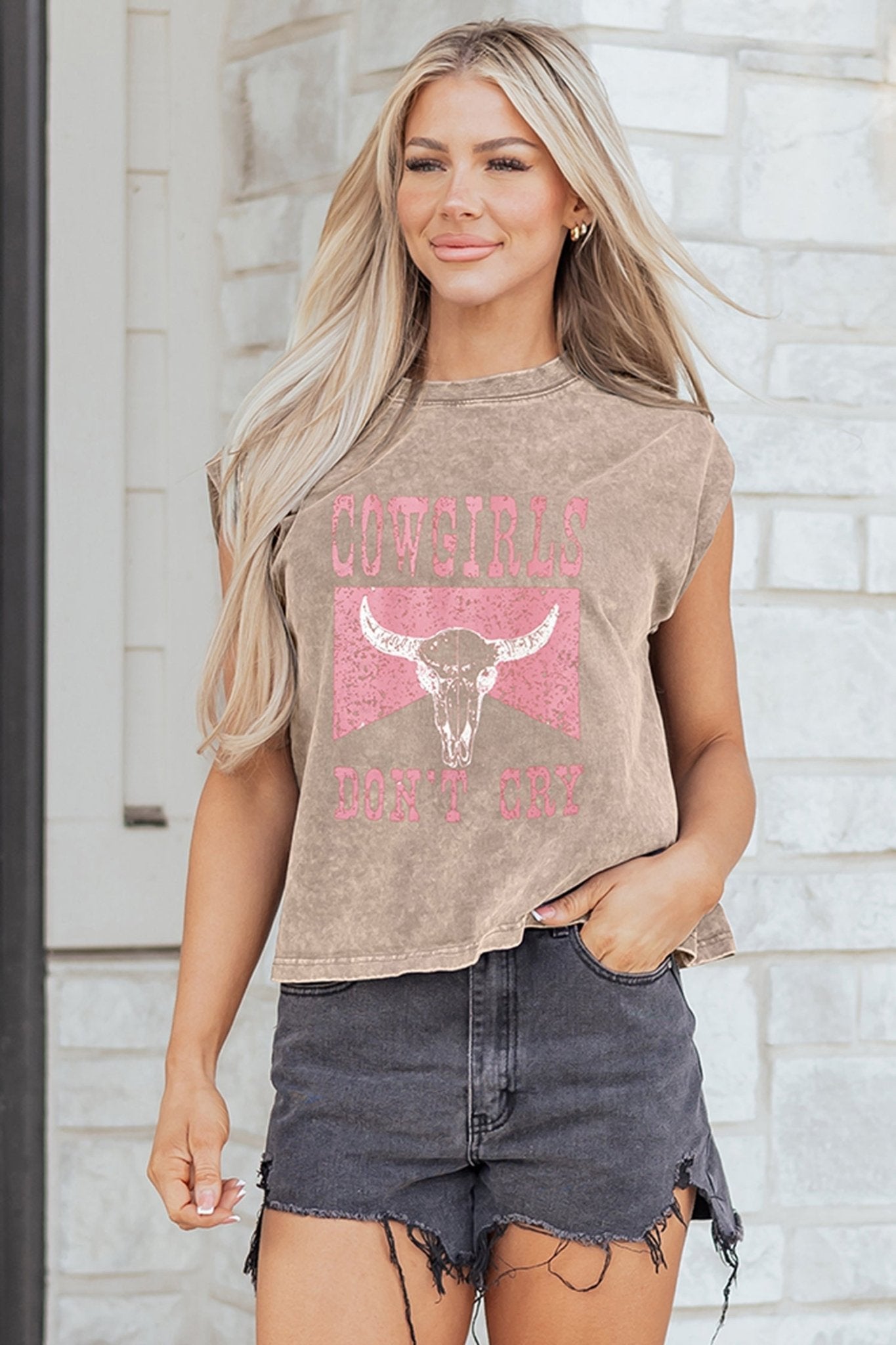 Western Cowgirls Don't Cry Graphic Tank Top - Rooted & Reckless Co.