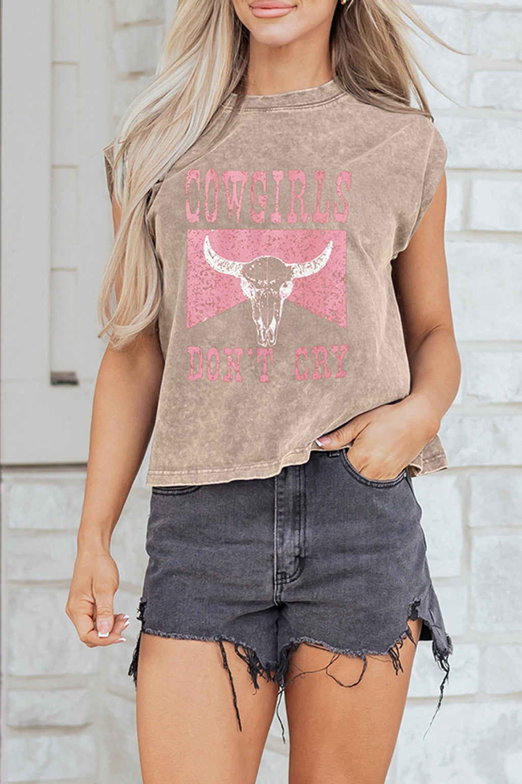 Western Cowgirls Don't Cry Graphic Tank Top - Rooted & Reckless Co.