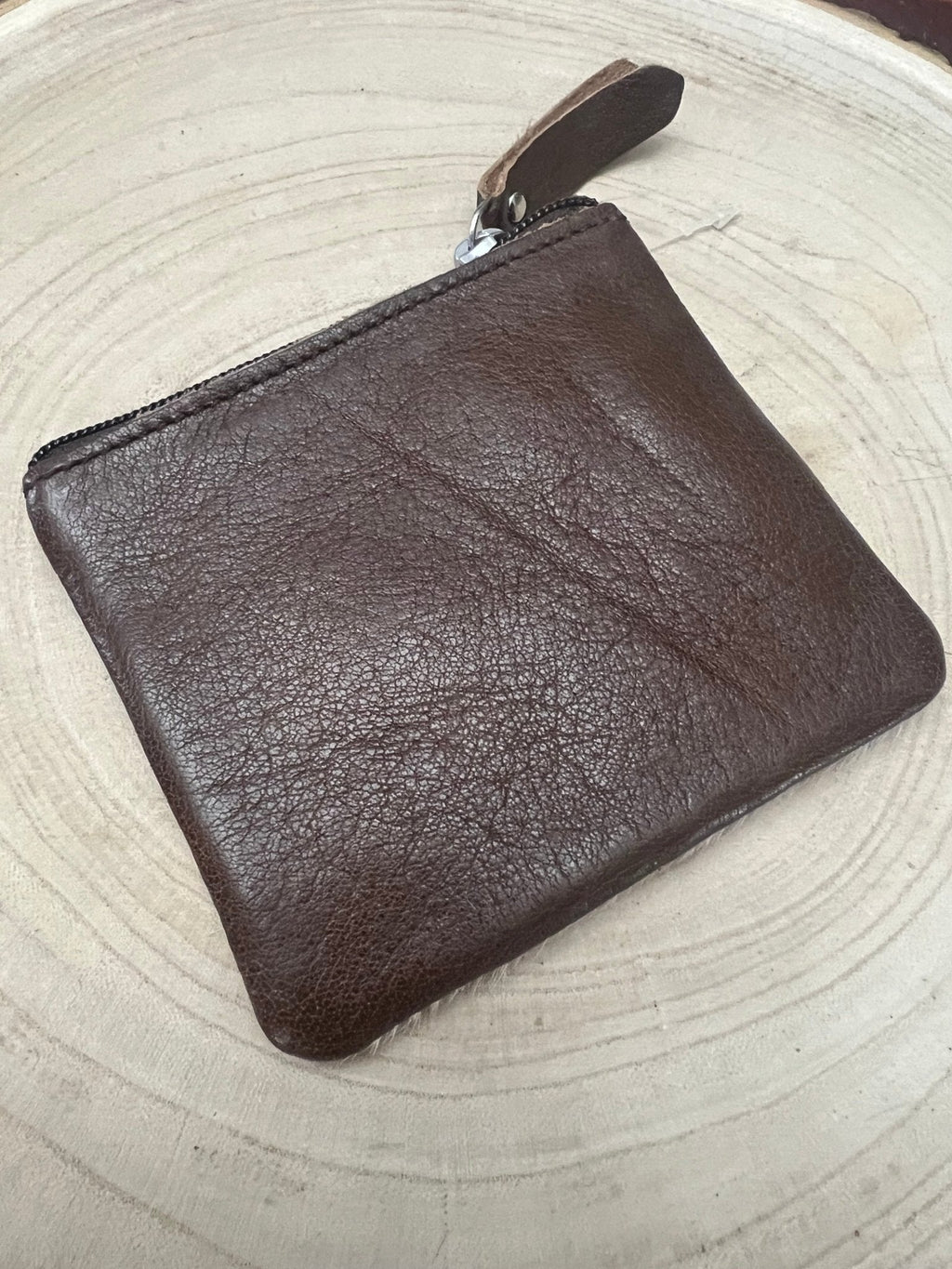 Western Cowhide Coin & Card Purse — Ace of Spades + Skull Hand Western Theme (5" x 3") - Rooted & Reckless Co.