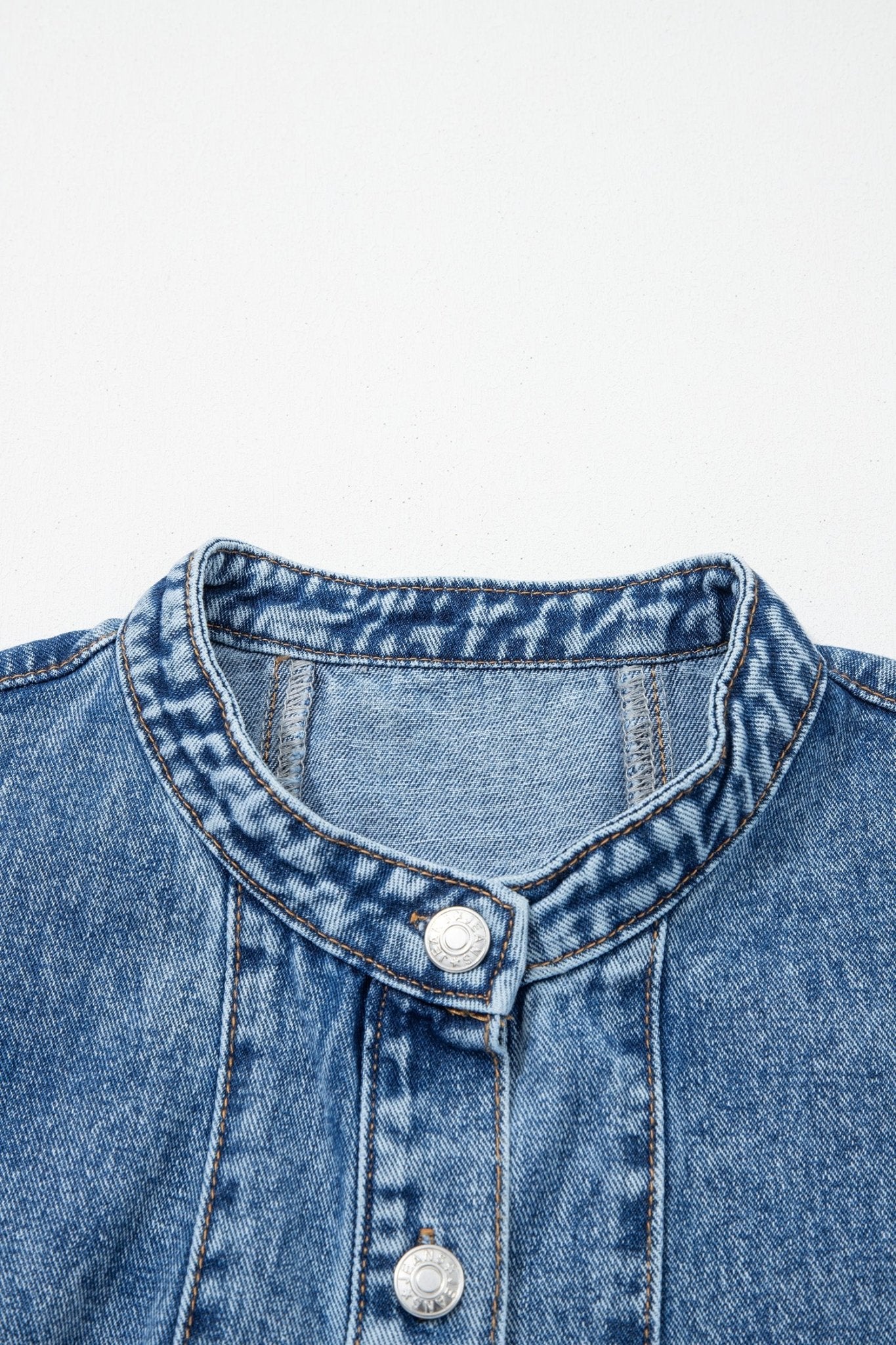 Western Denim Belted Button Down Sleeveless Dress - Rooted & Reckless Co.
