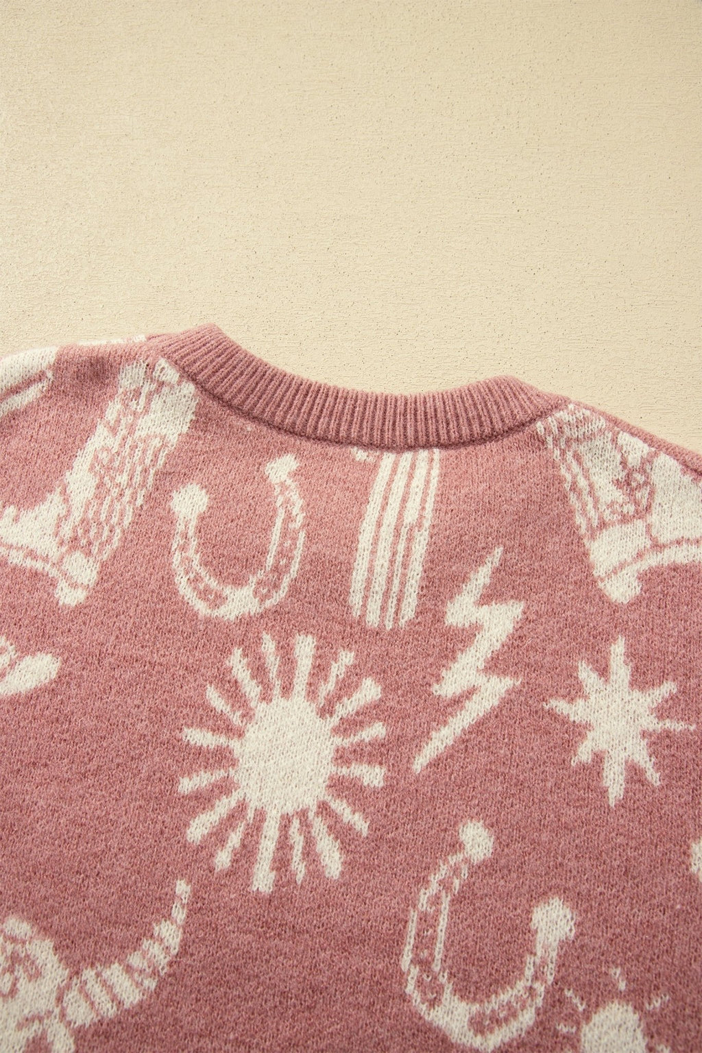 Western Drop Shoulder Long Sleeve Sweater - Rooted & Reckless Co.
