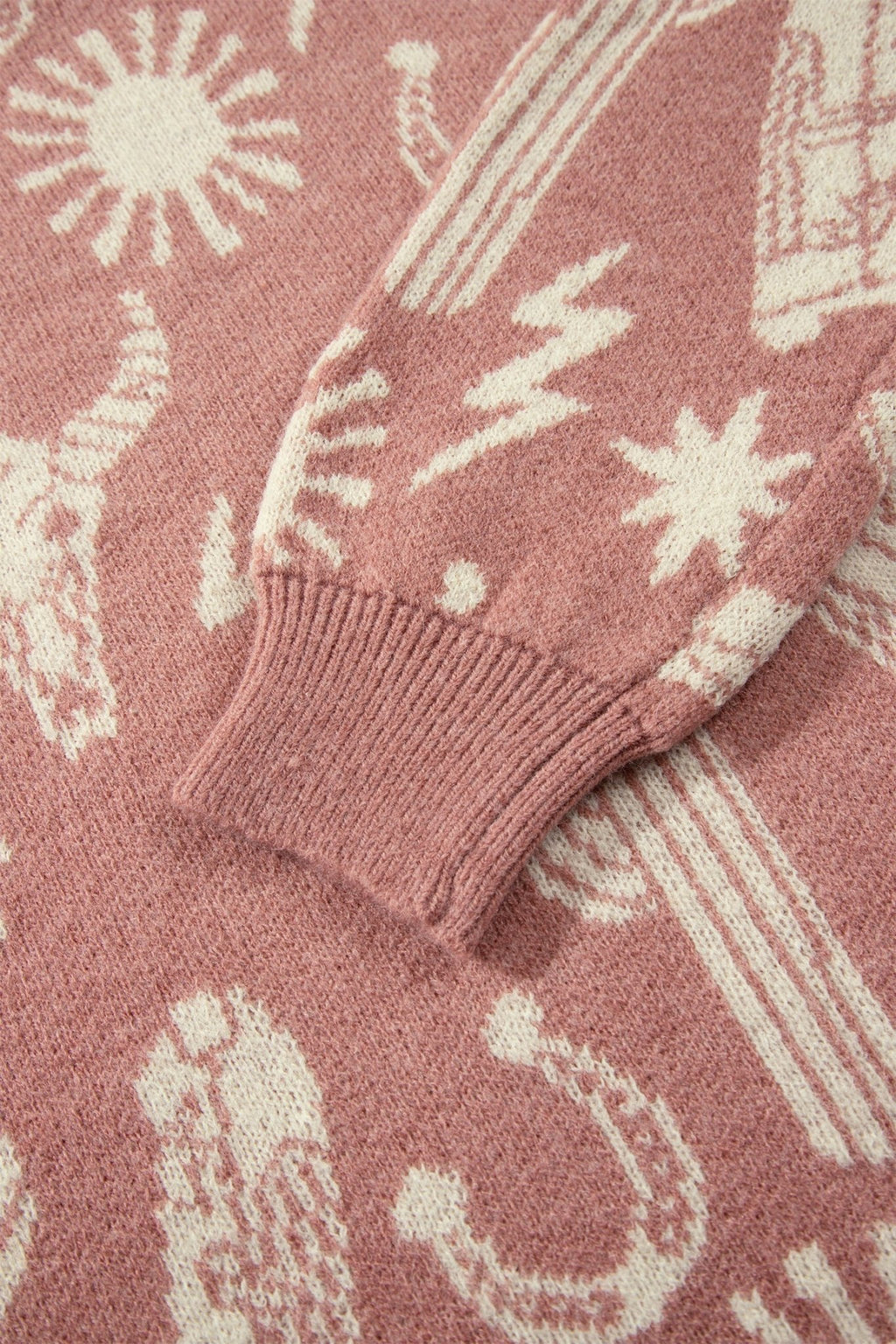 Western Drop Shoulder Long Sleeve Sweater - Rooted & Reckless Co.