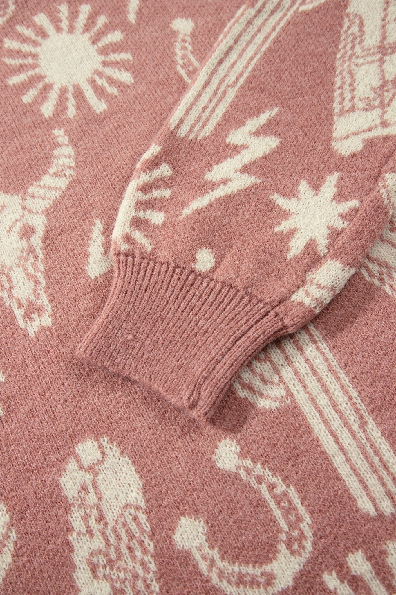 Western Drop Shoulder Long Sleeve Sweater - Rooted & Reckless Co.