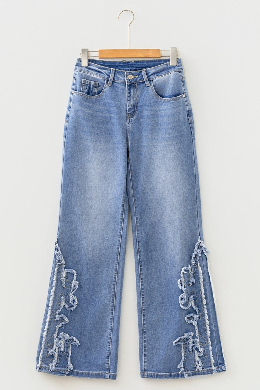 Western Embroidered Flare Leg Full Length Jeans - Rooted & Reckless Co.