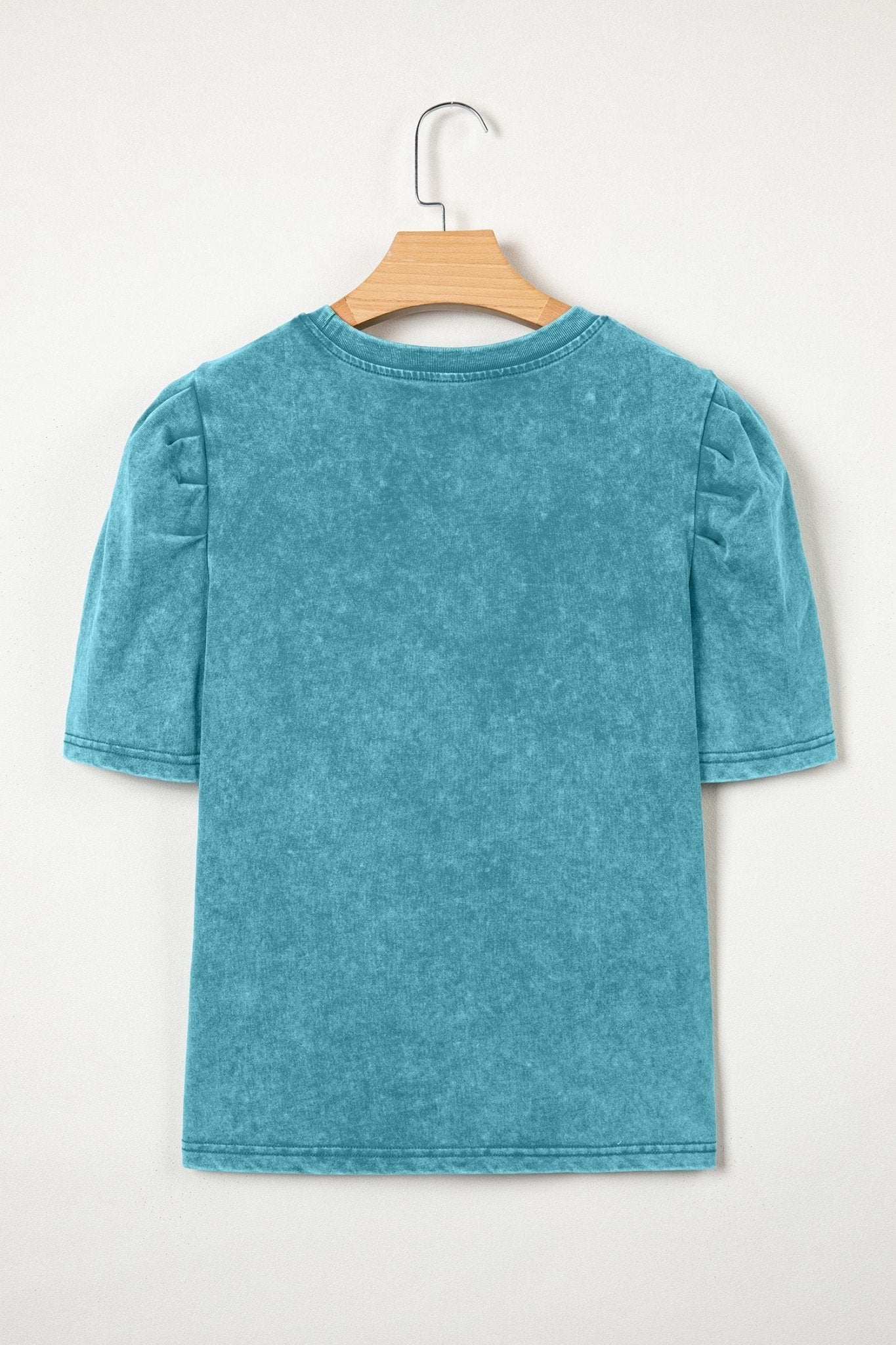 Western Embroidered Mineral Wash Puff Sleeve Tee - Rooted & Reckless Co.