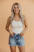Western Embroidered Studded Denim Shorts - Rooted & Reckless Co.