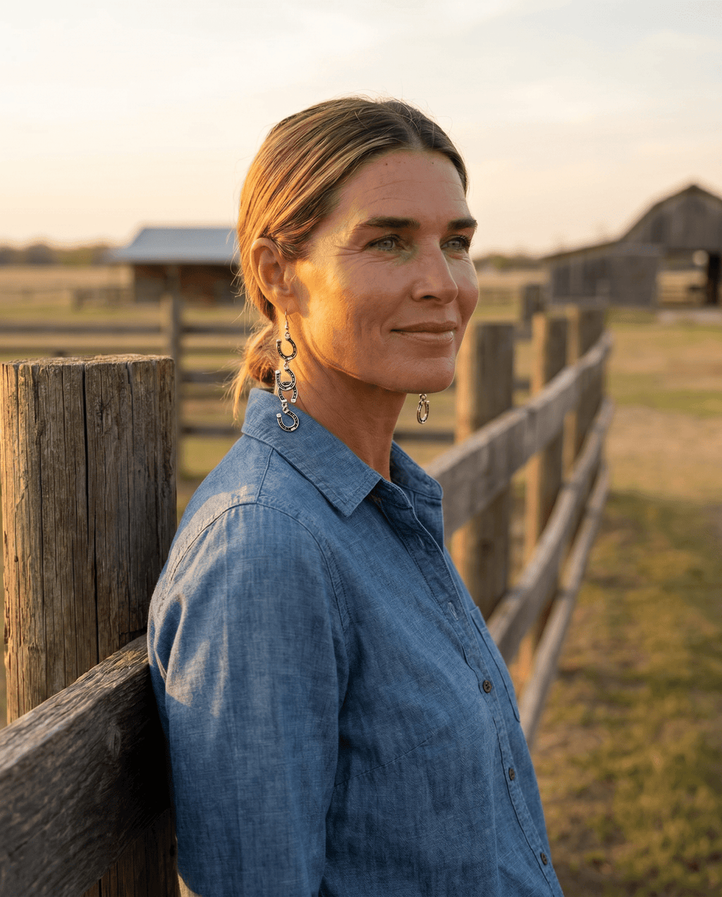Western Fashion Horseshoe Dangle Earrings — Bold 3½" Statement Drop - Rooted & Reckless Co.