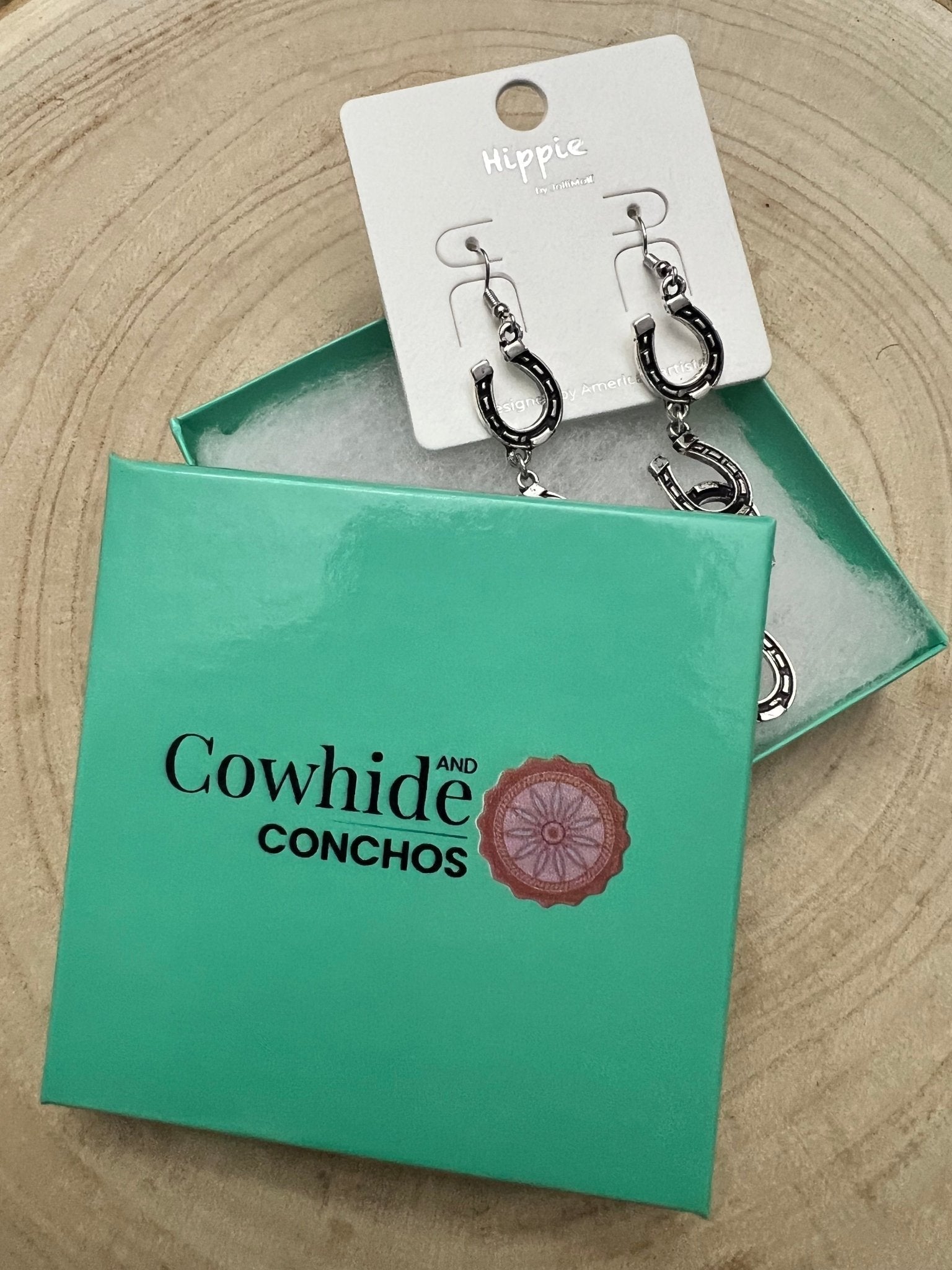 Western Fashion Horseshoe Dangle Earrings — Bold 3½" Statement Drop - Rooted & Reckless Co.