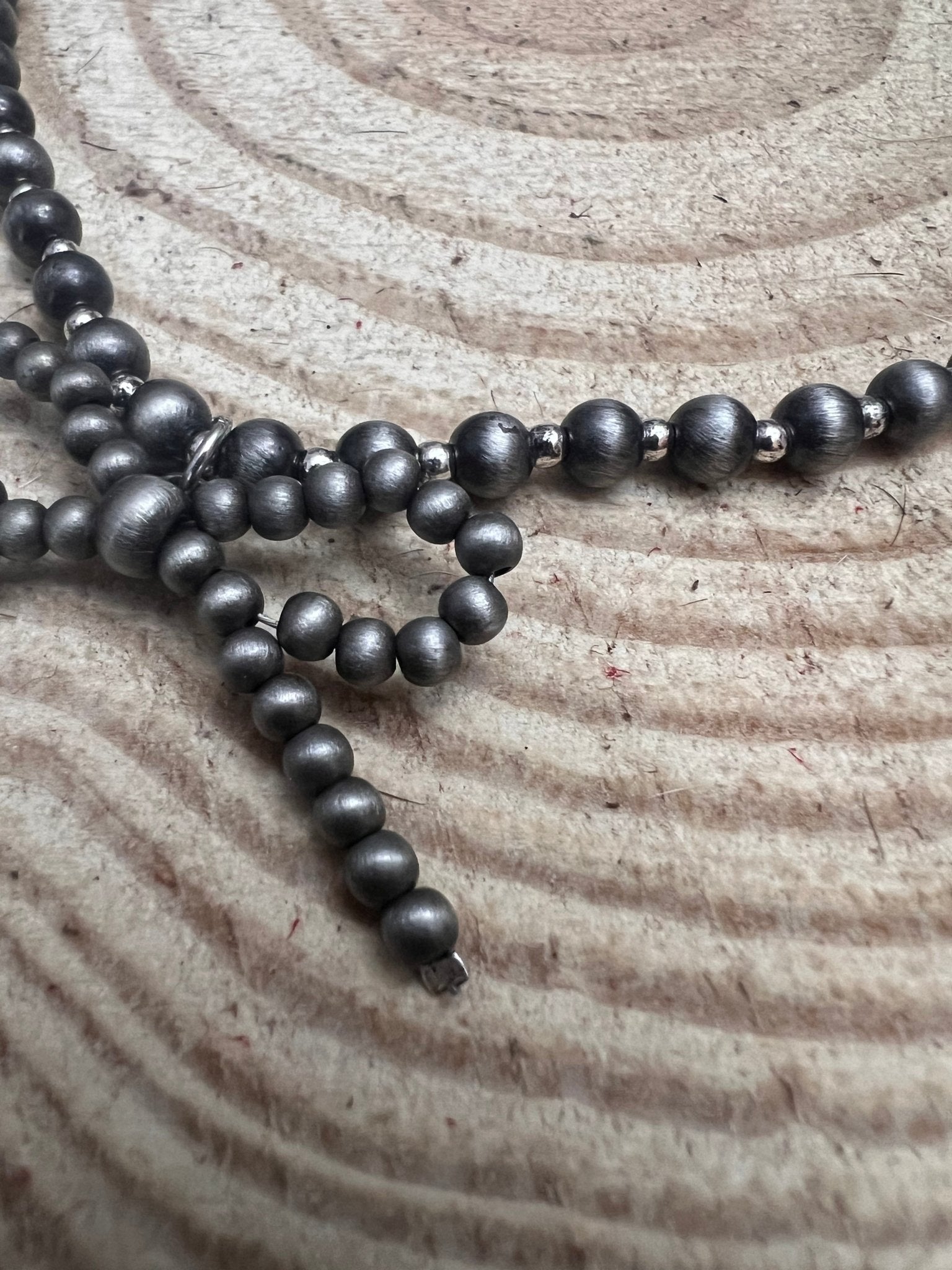Western Faux Bow Pearl Necklace — 5mm Faux Sterling Pearls (18 Inch) - Rooted & Reckless Co.