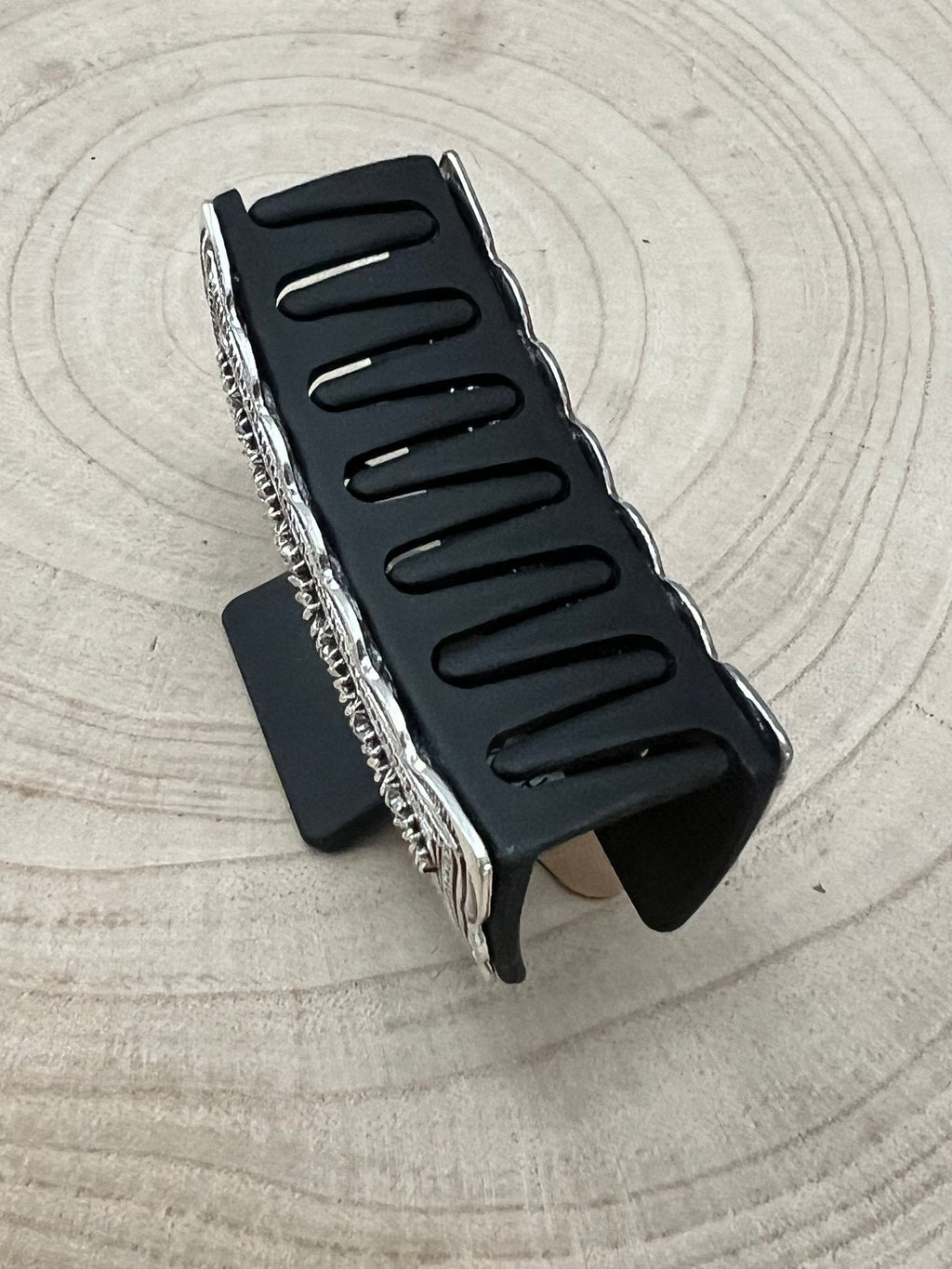 Western Faux Silver Claw Clip — Large 4.5" Polished Hair Statement - Rooted & Reckless Co.