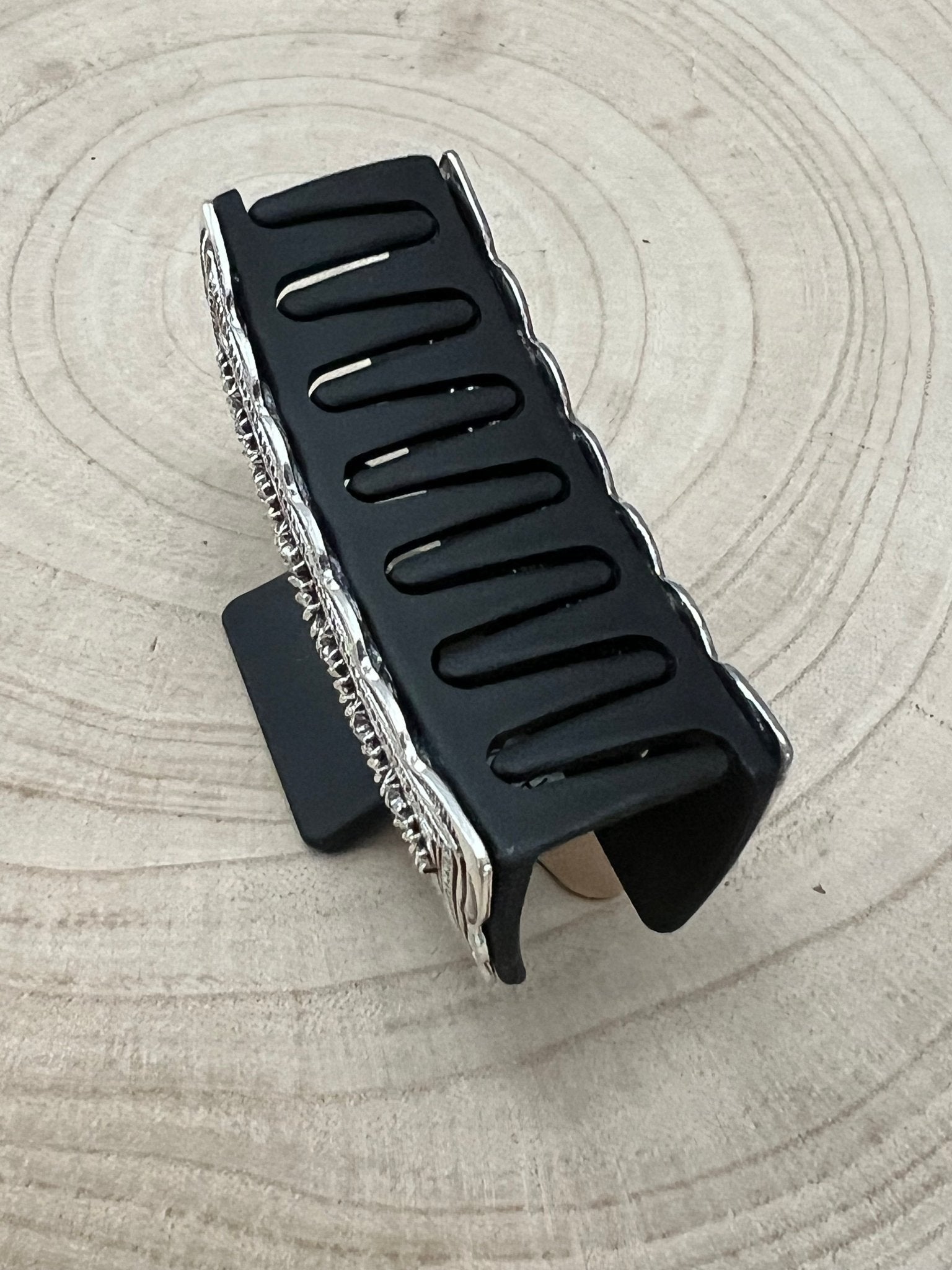 Western Faux Silver Claw Clip — Large 4.5" Polished Hair Statement - Rooted & Reckless Co.
