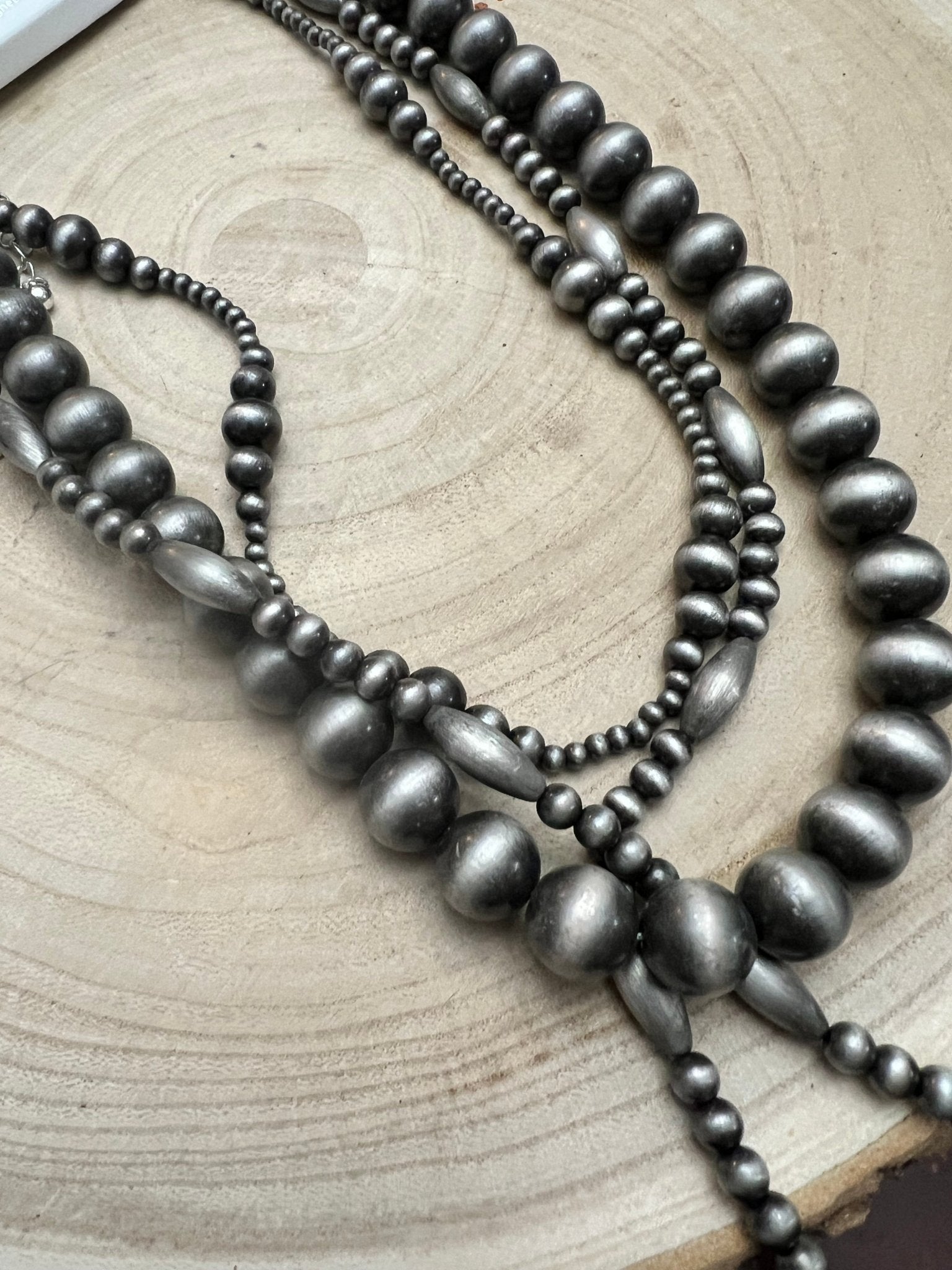 Western Faux Sterling Pearl 3-Piece Necklace Set — 18", 22", 26" Layered Trio - Rooted & Reckless Co.