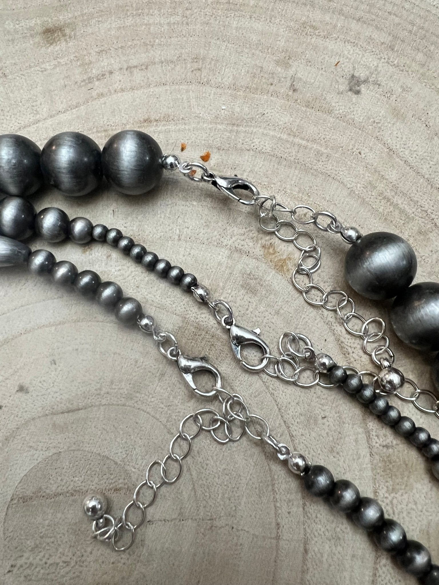 Western Faux Sterling Pearl 3-Piece Necklace Set — 18", 22", 26" Layered Trio - Rooted & Reckless Co.
