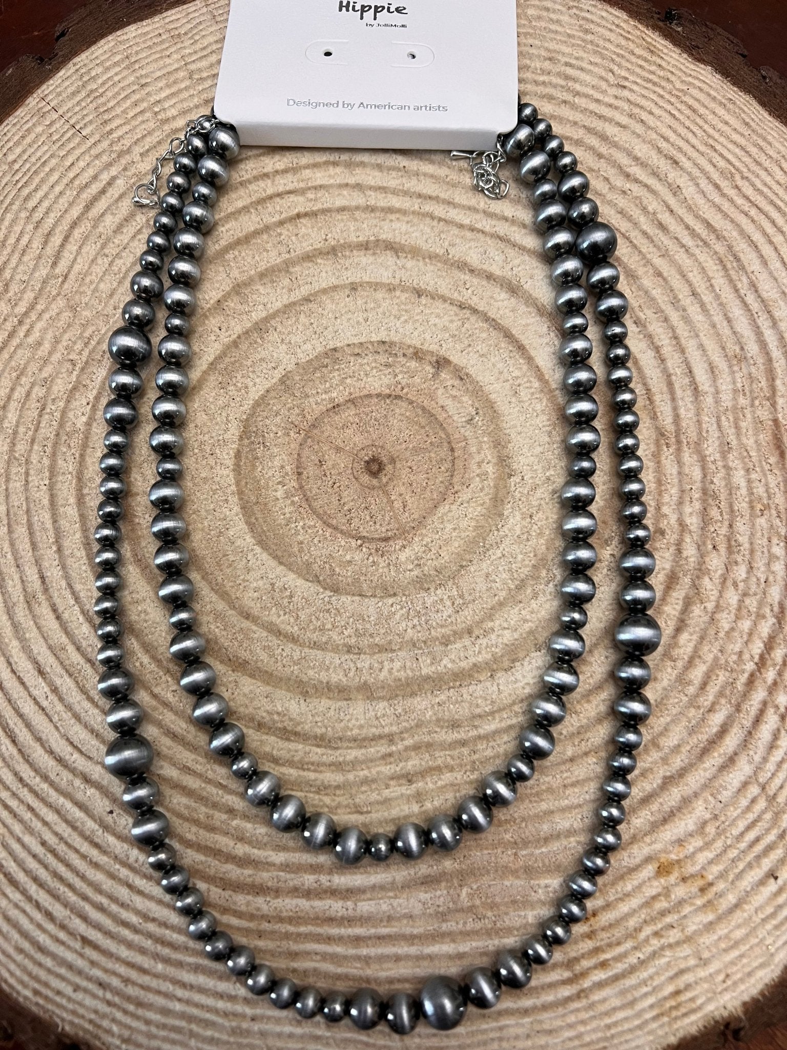 Western Faux Sterling Pearl Necklace Set — 18" & 22" Graduated Bead Duo (5/6/8mm) - Rooted & Reckless Co.