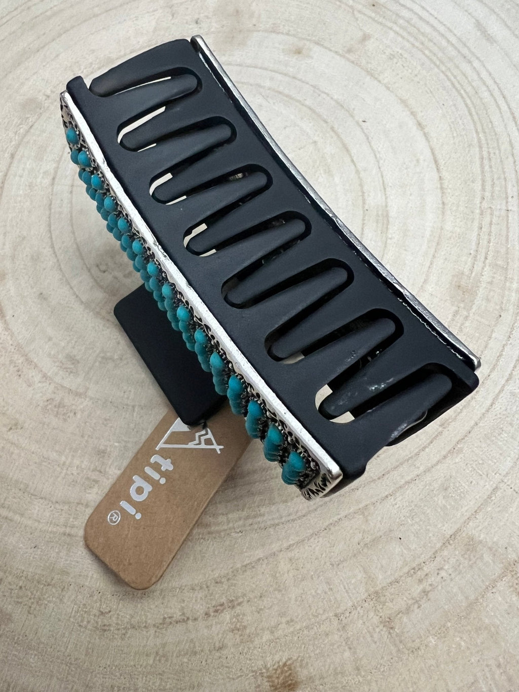 Western Faux Turquoise Cluster Hair Claw Clip — 3" Southwestern Statement - Rooted & Reckless Co.