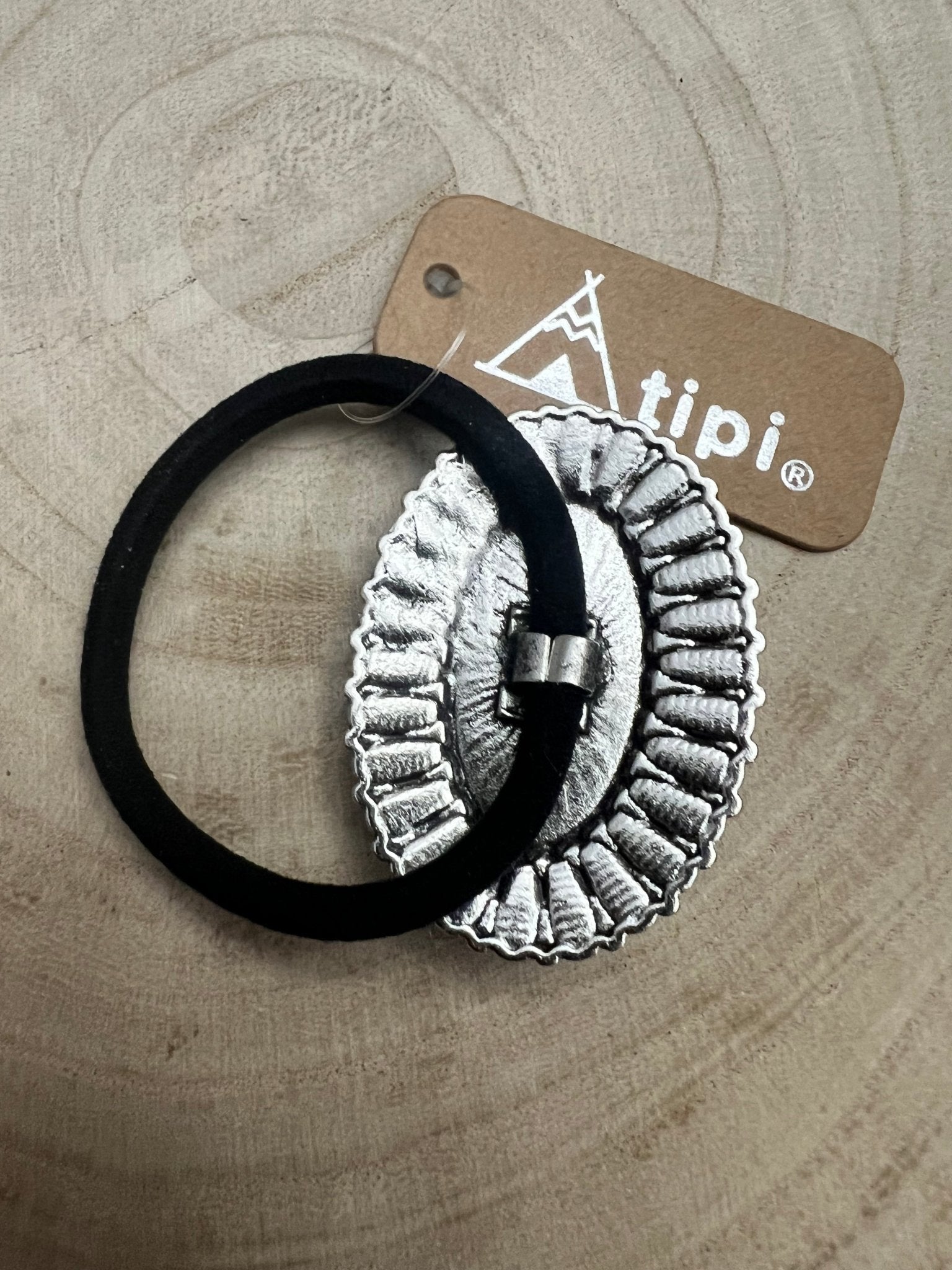 Western Faux Turquoise Cluster Hair Tie — 2.5" Southwestern Hair Statement - Rooted & Reckless Co.