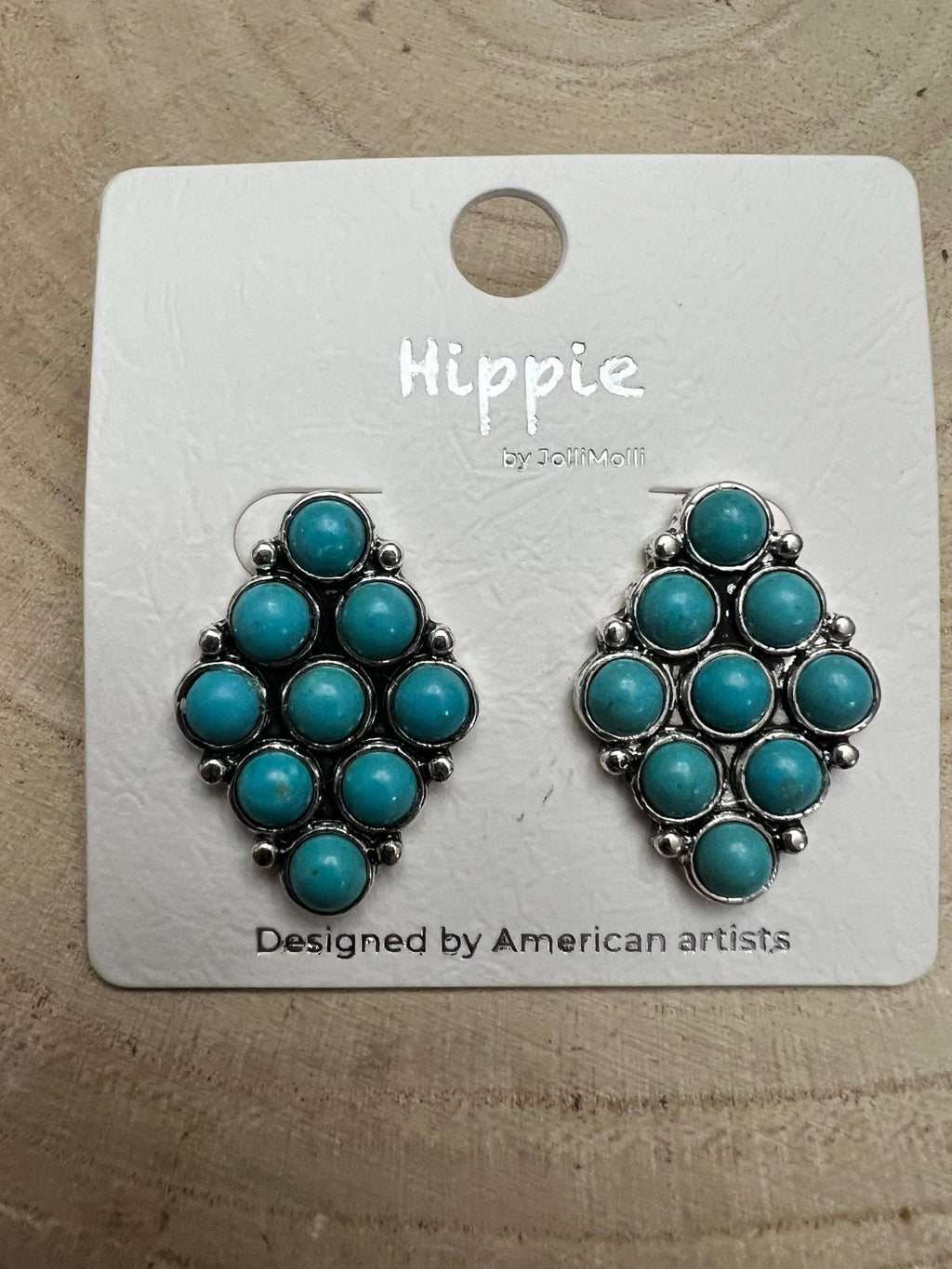 Western Faux Turquoise Cluster Post Earrings — Petite 1" Drop - Rooted & Reckless Co.