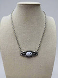 Western Faux White Buffalo Bar Necklace — 18 Inch with Extender - Rooted & Reckless Co.