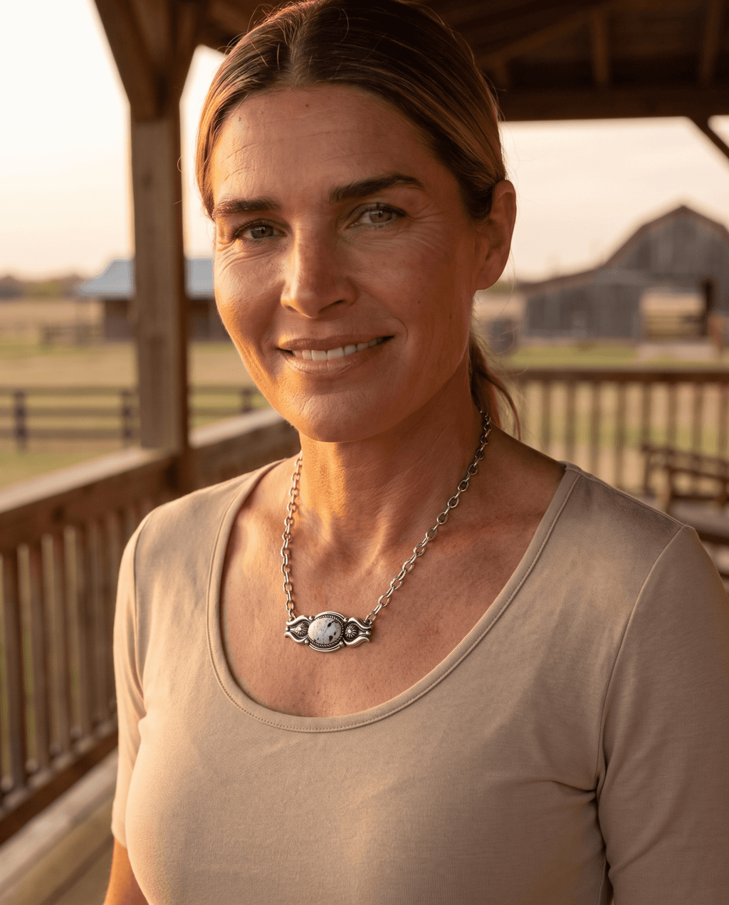 Western Faux White Buffalo Bar Necklace — 18 Inch with Extender - Rooted & Reckless Co.