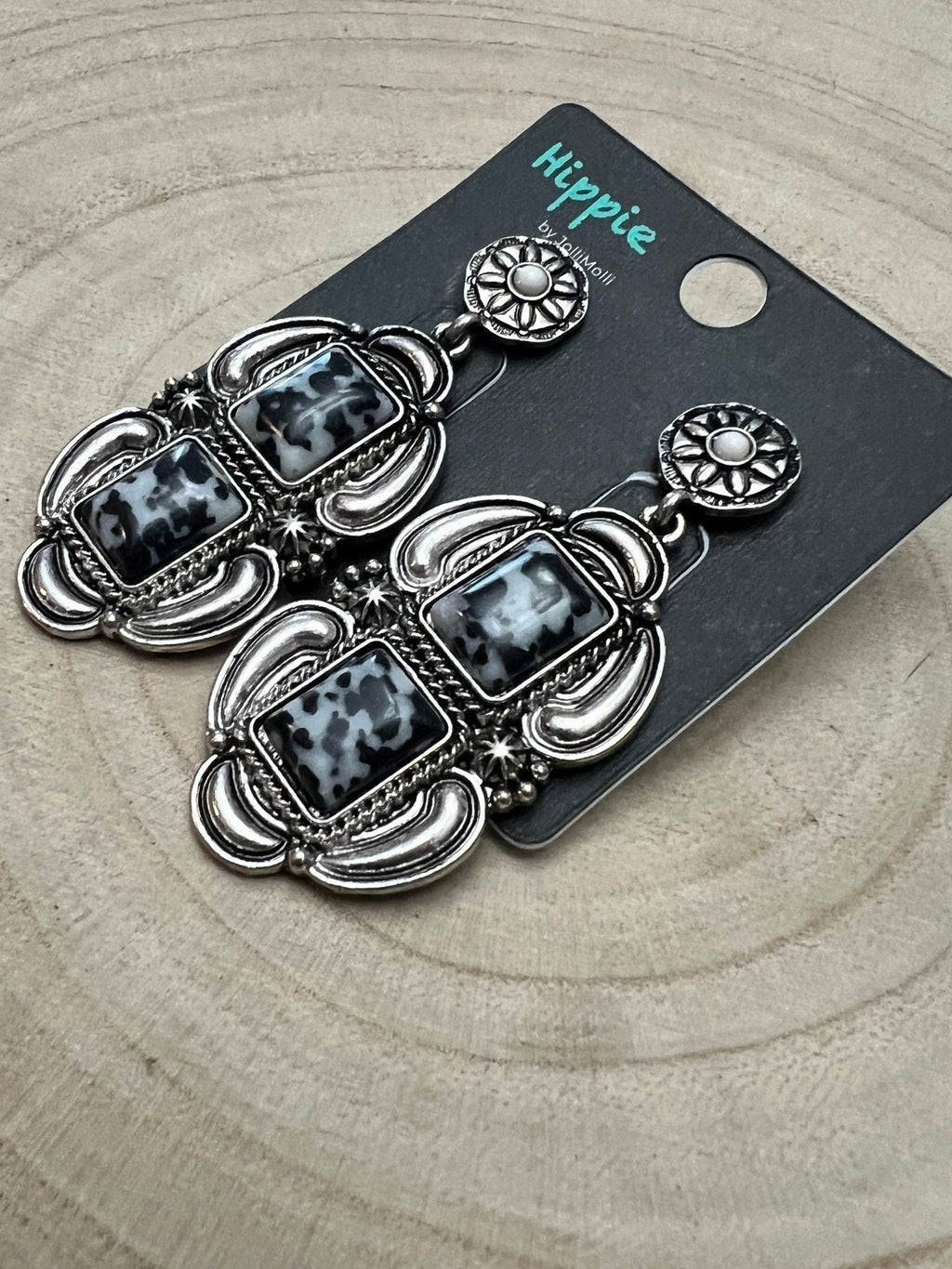 Western Faux White Buffalo Drop Earrings — Authentic Southwestern Statement - Rooted & Reckless Co.