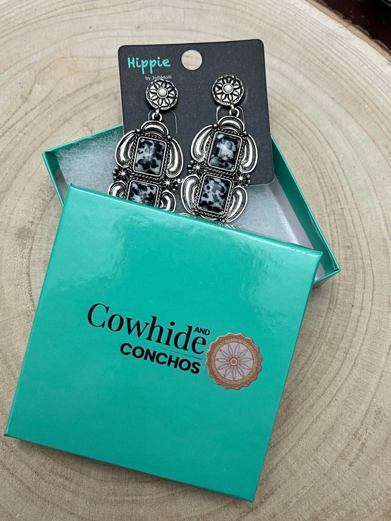 Western Faux White Buffalo Drop Earrings — Authentic Southwestern Statement - Rooted & Reckless Co.